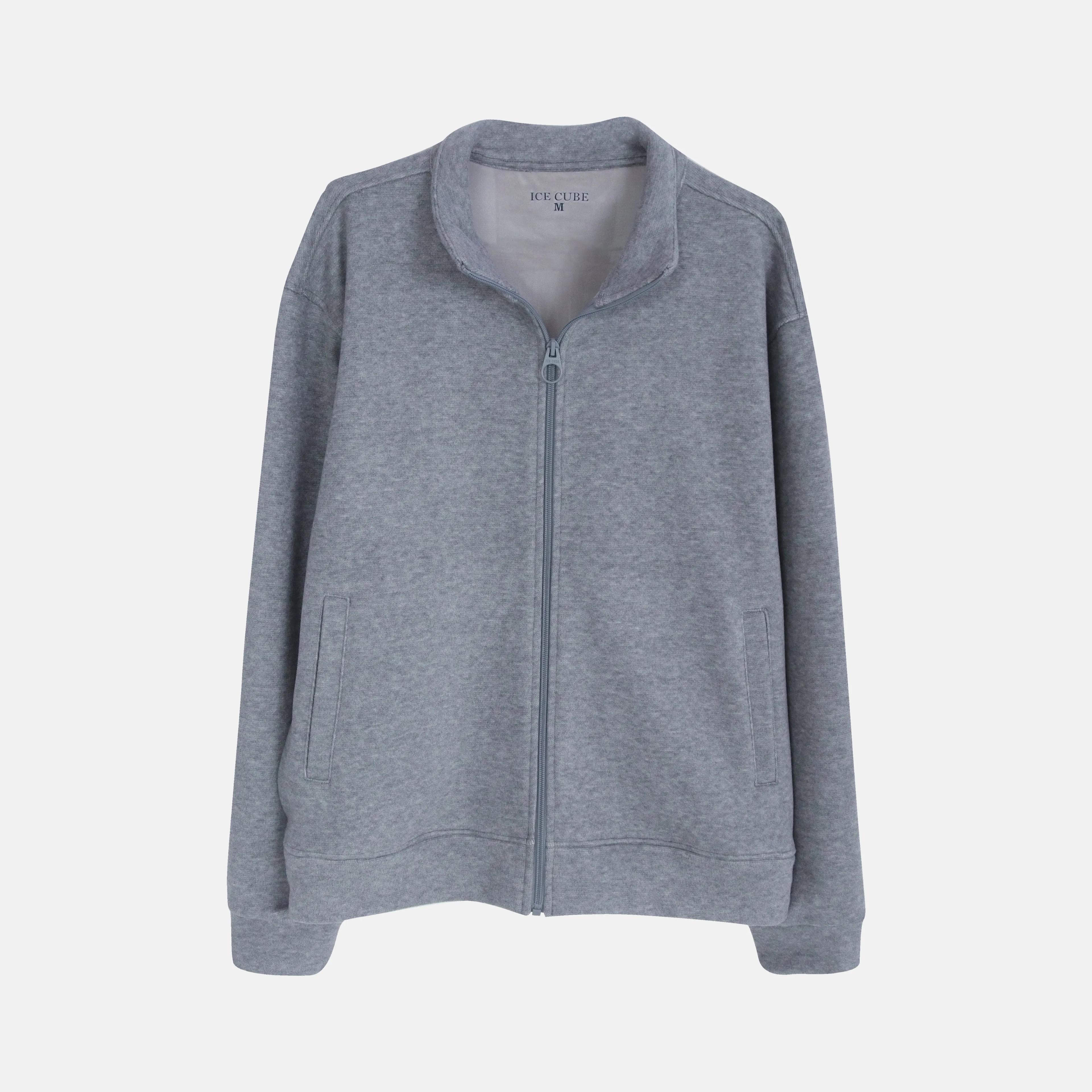 جاكيت رجالي كاجوال بسحاب كامل وياقة قائمة Thumbnail 1