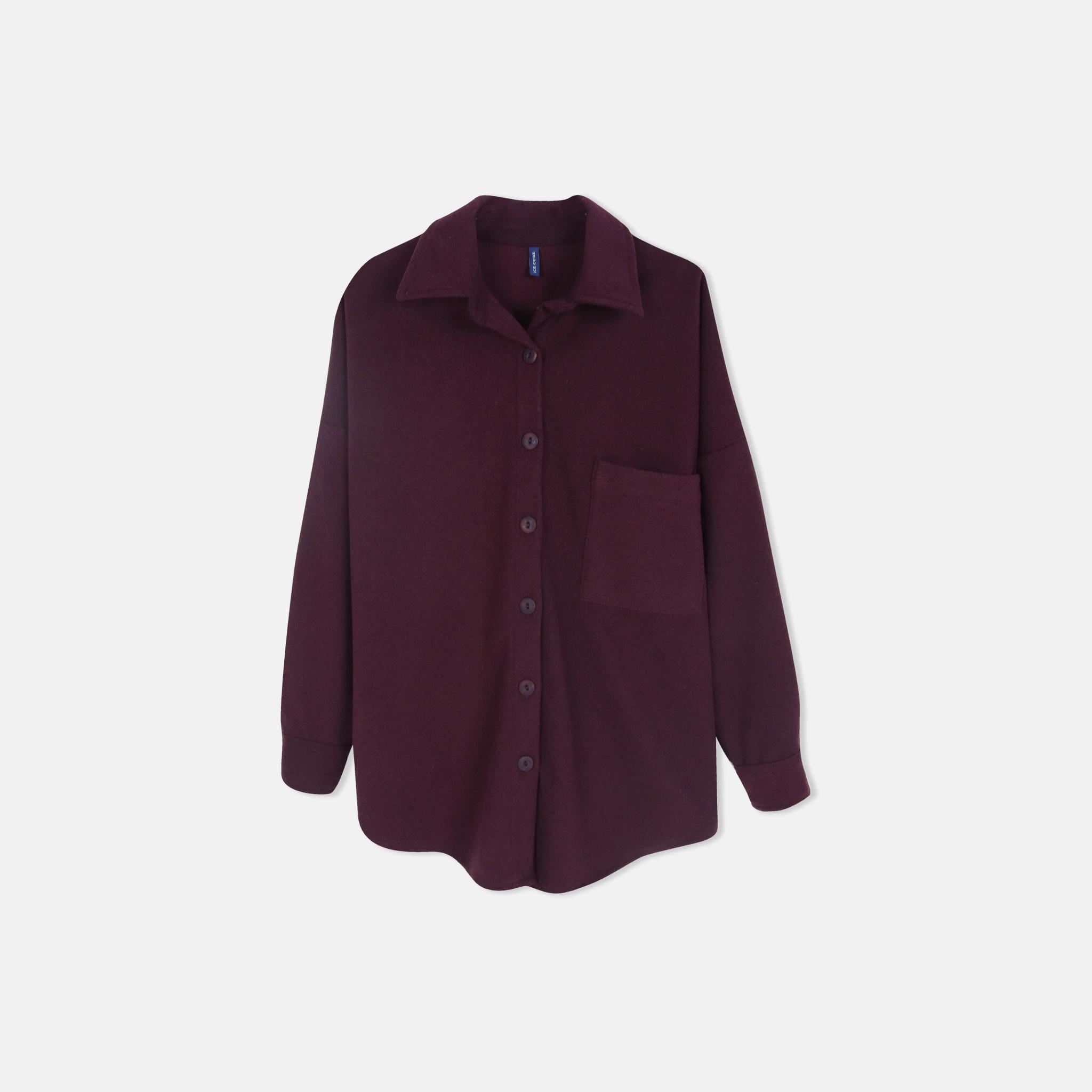 قميص نسائي من الصوف الناعم بأزرار alternative product image