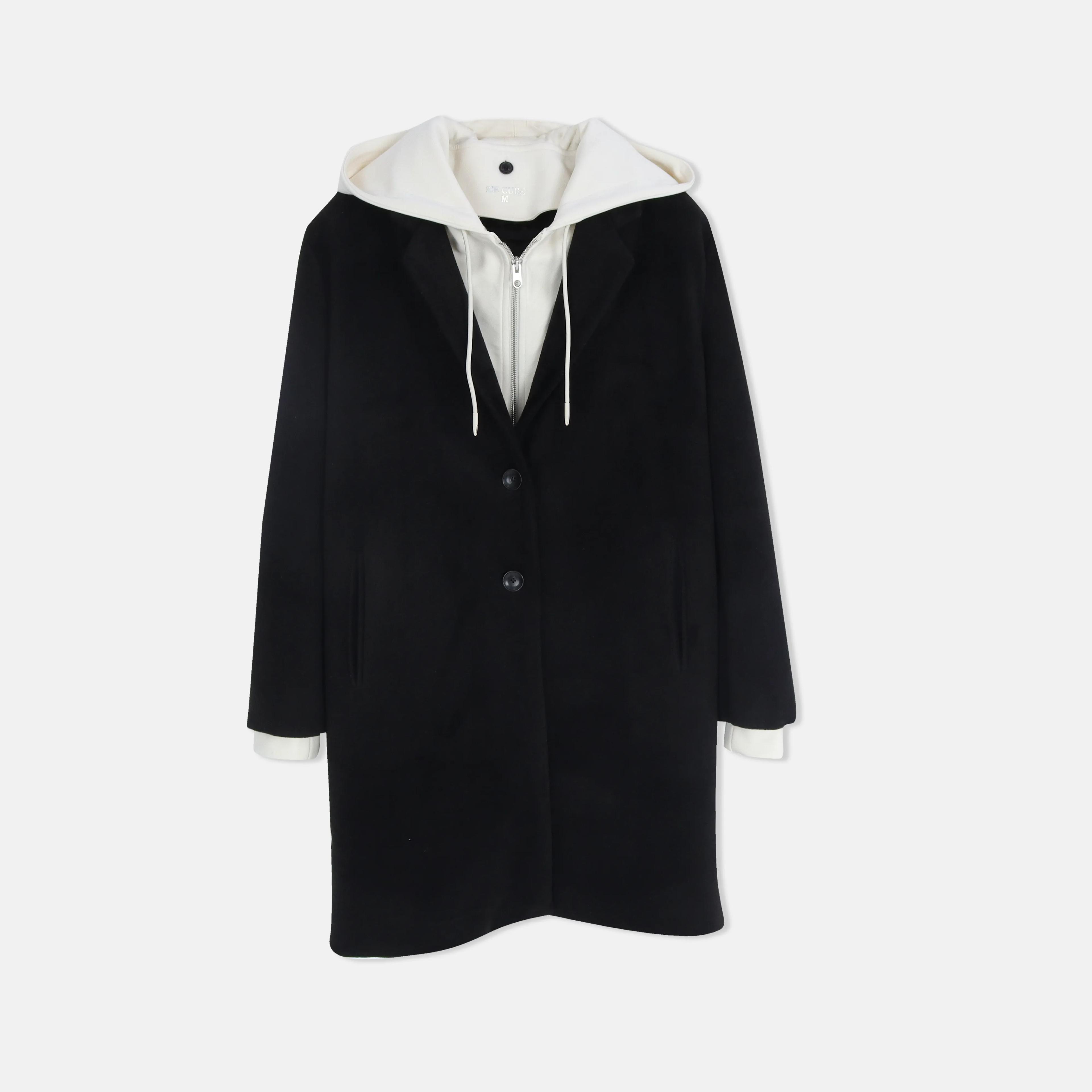 معطف نسائي طويل بغطاء للرأس Thumbnail 1