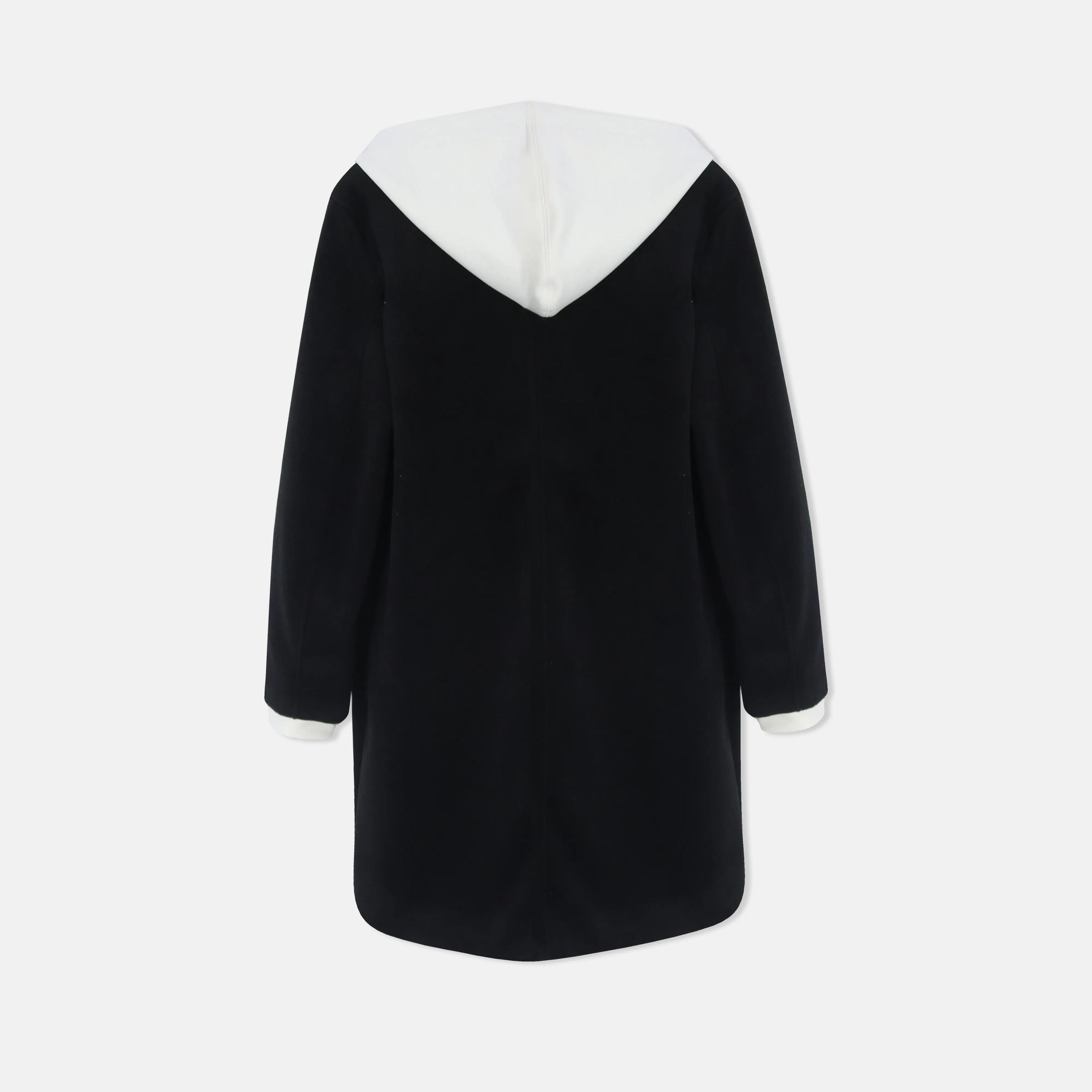 معطف نسائي طويل بغطاء للرأس Thumbnail 4