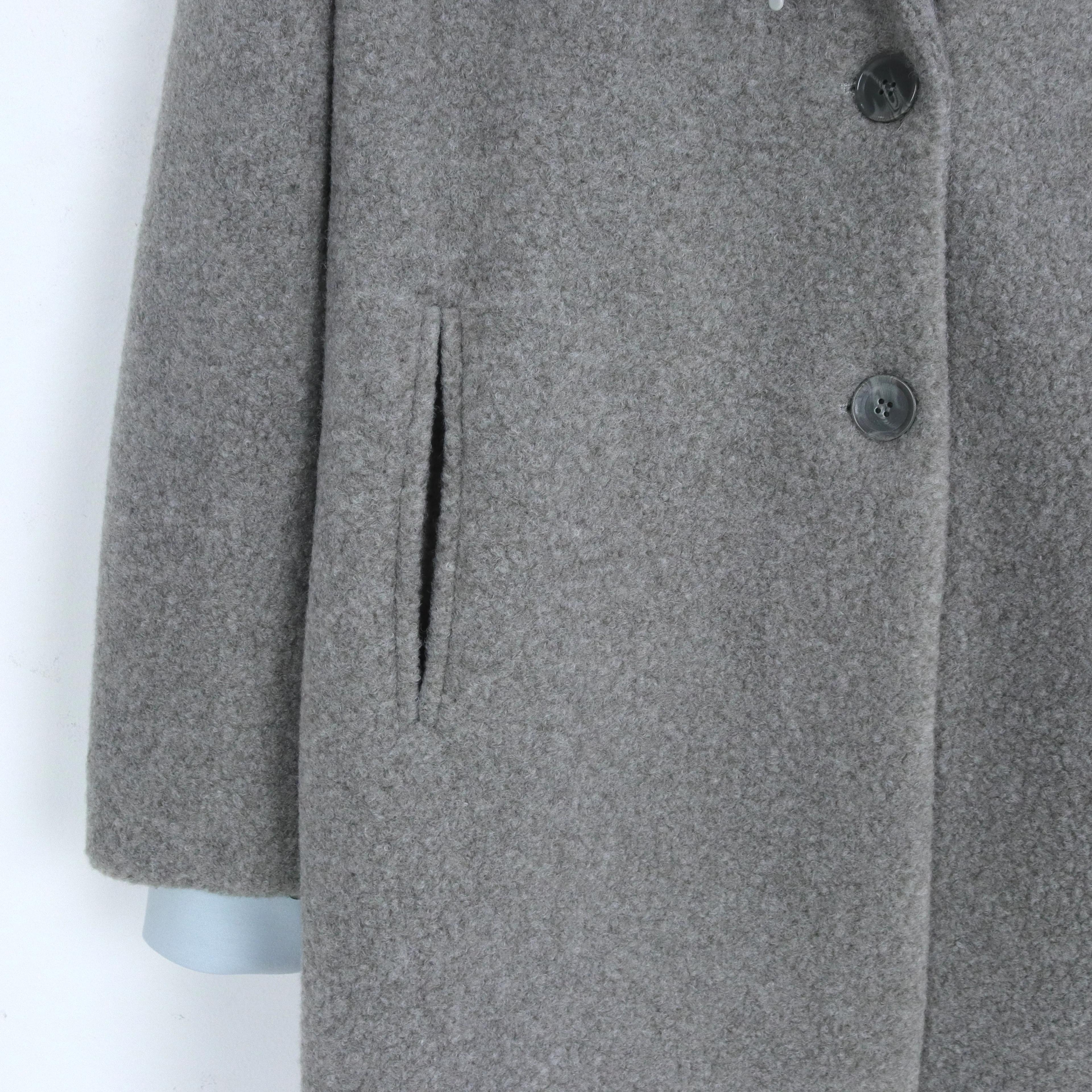 معطف نسائي من الصوف الصناعي مع هودي داخلي Thumbnail 3