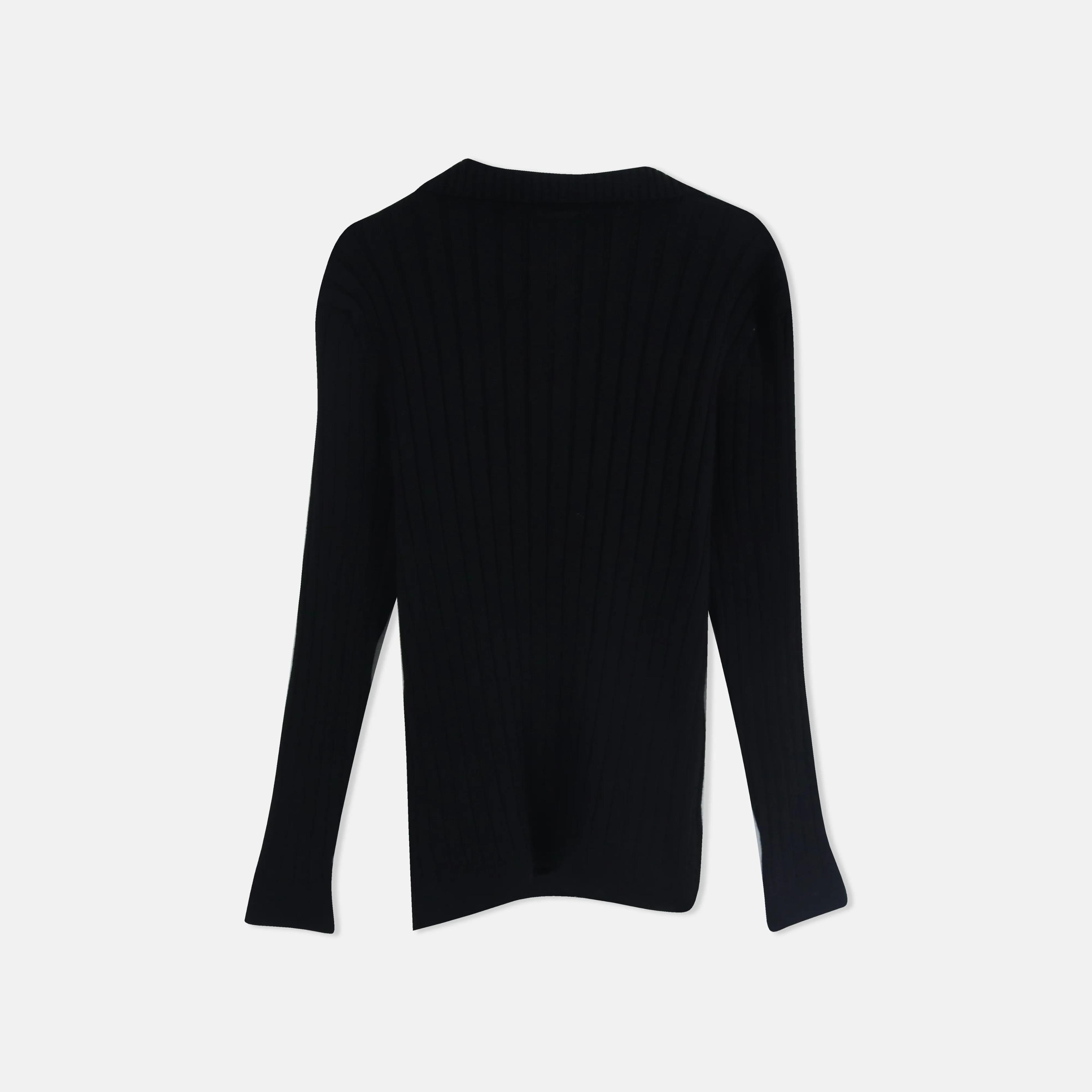 سترة رجالية محبوكة بنصف سحاب مضلع Thumbnail 3