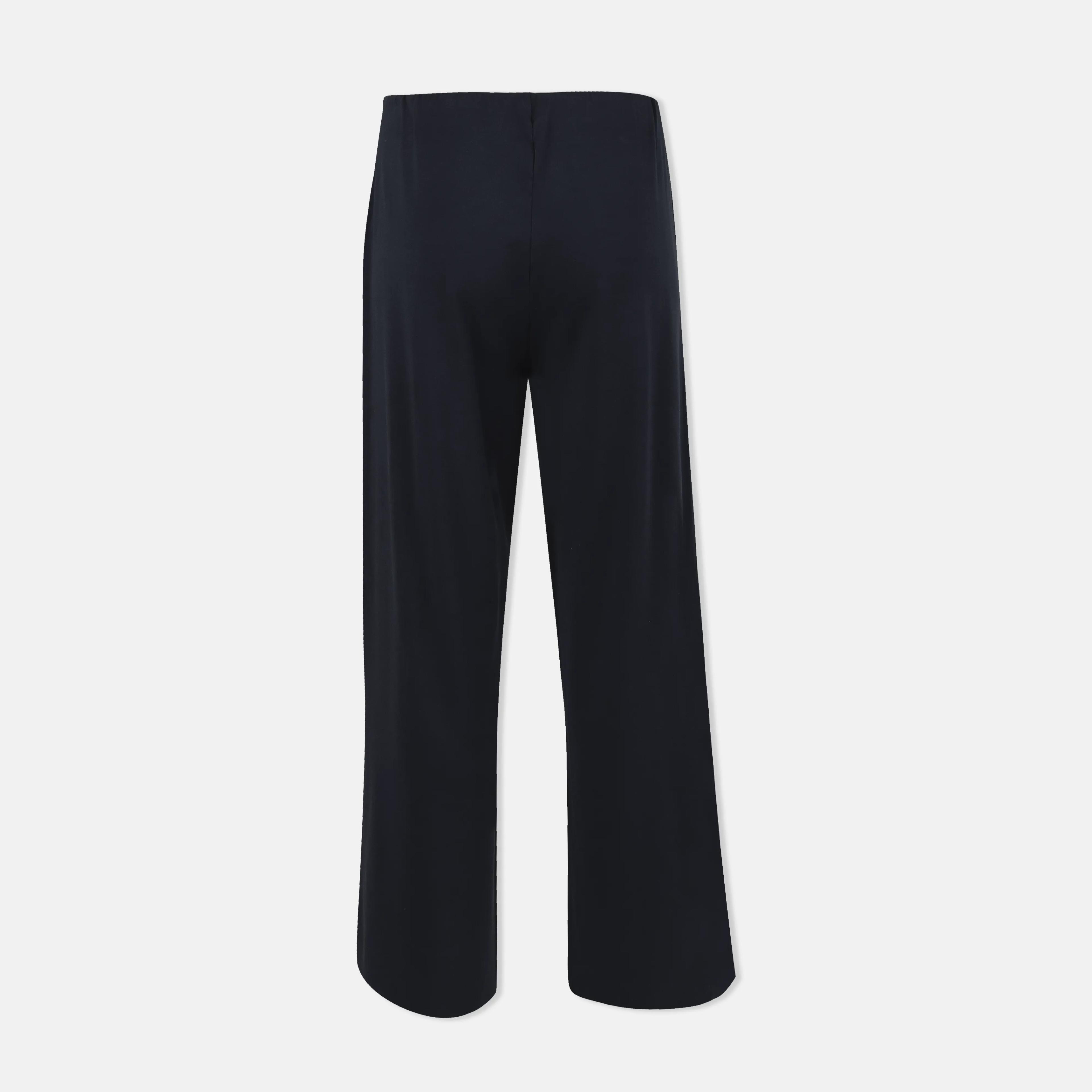 بنطلون جيرسي قطني عالي الخصر للنساء Thumbnail 3