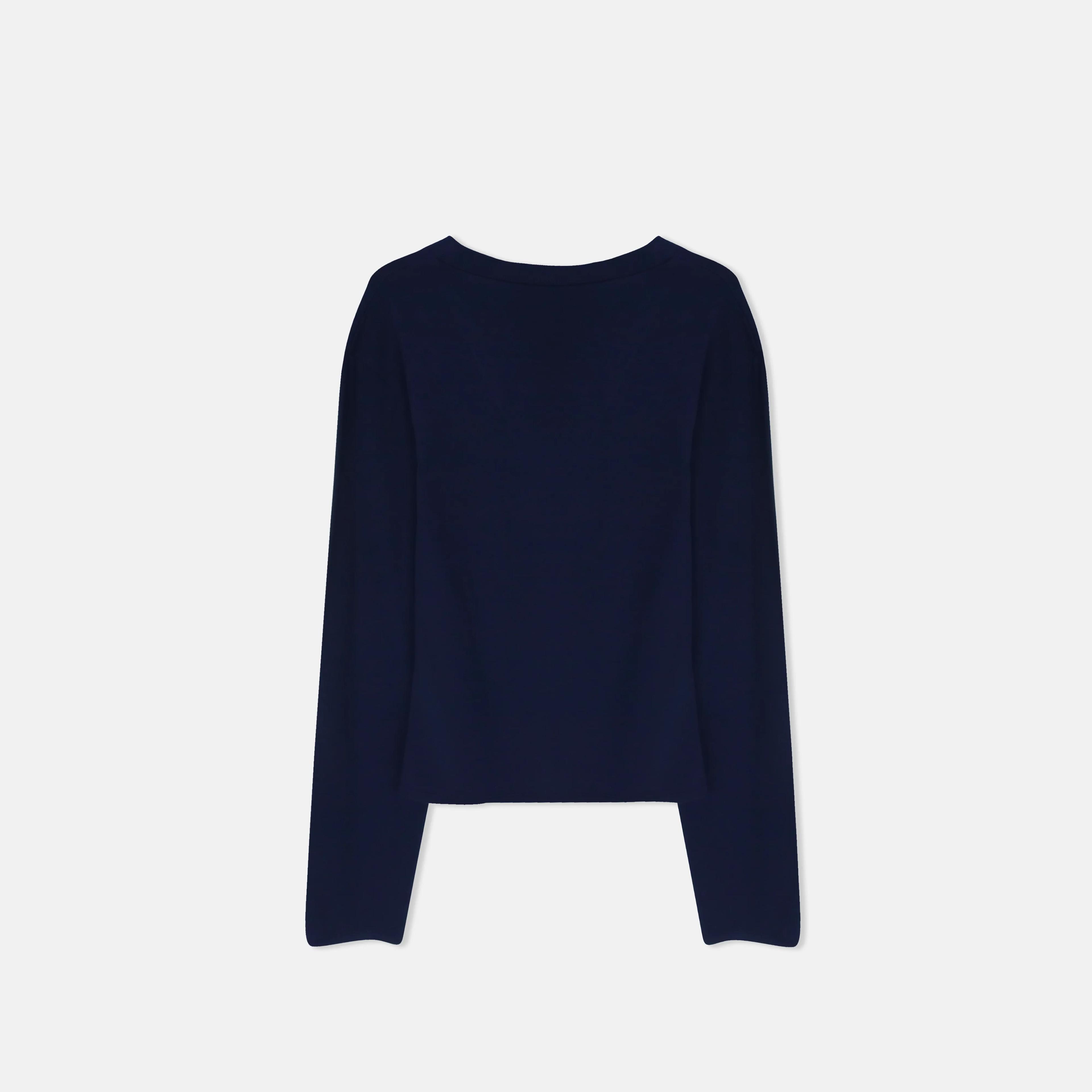 Women’s V-Neck Rayon-Blend Knit Cardigan Thumbnail 4