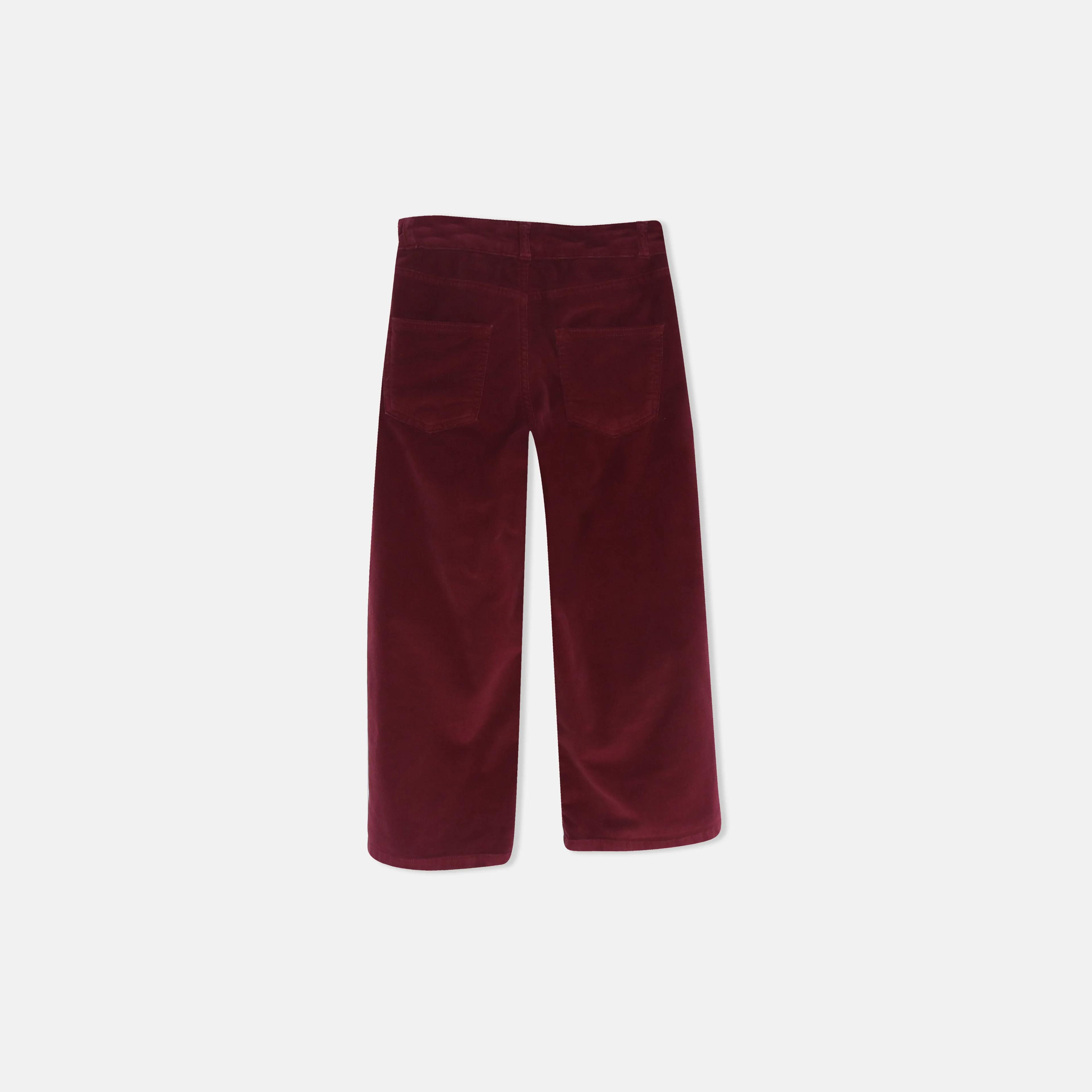 بنطلون مخملي عالي الخصر للبنات Thumbnail 3