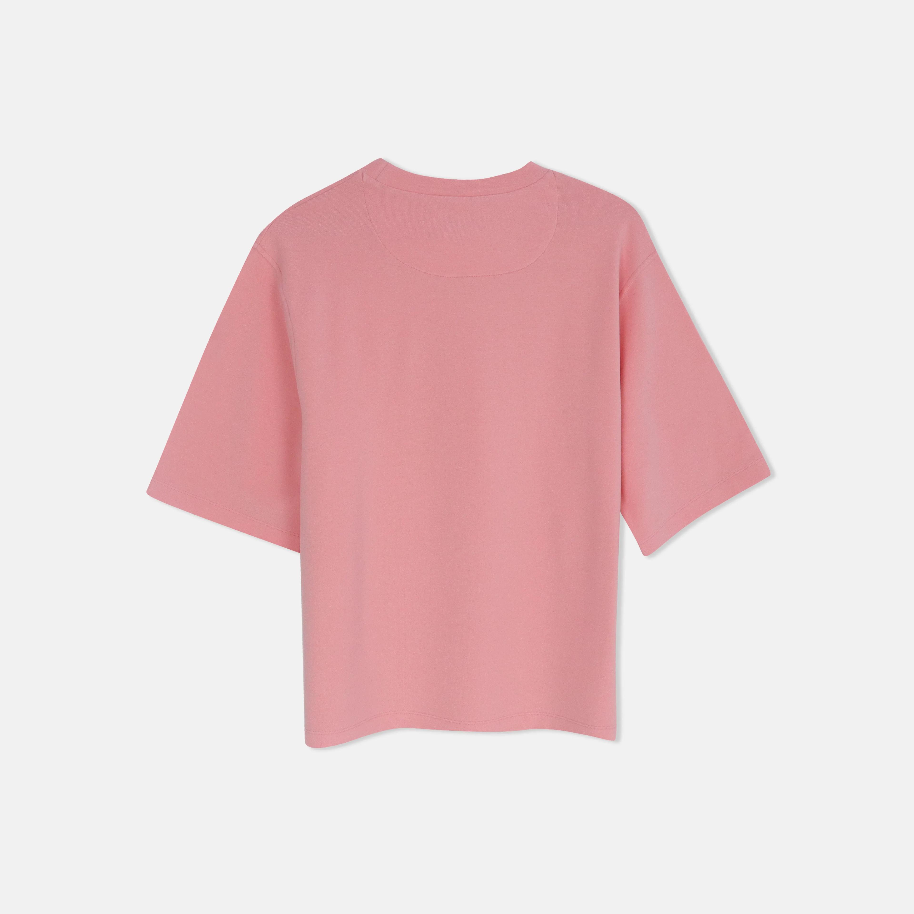 تيشيرت قطني نسائي بقصة مريحة وأكتاف منسدلة Thumbnail 4