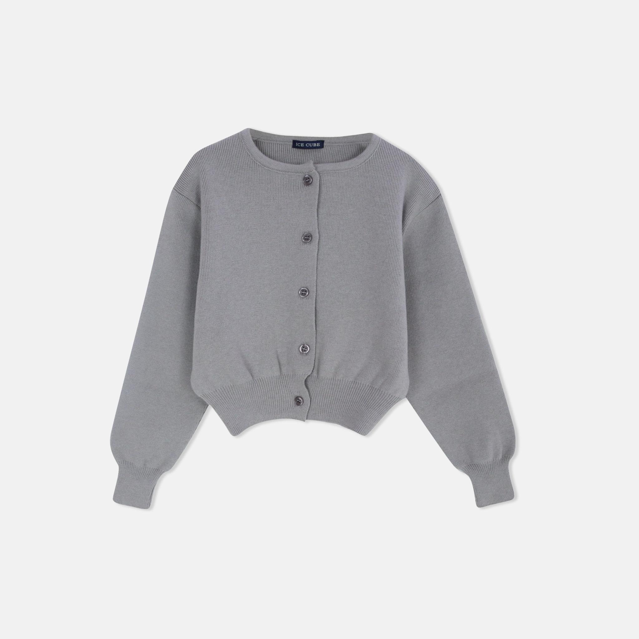 كارديجان للبنات بياقة دائرية وأزرار أمامية alternative product image