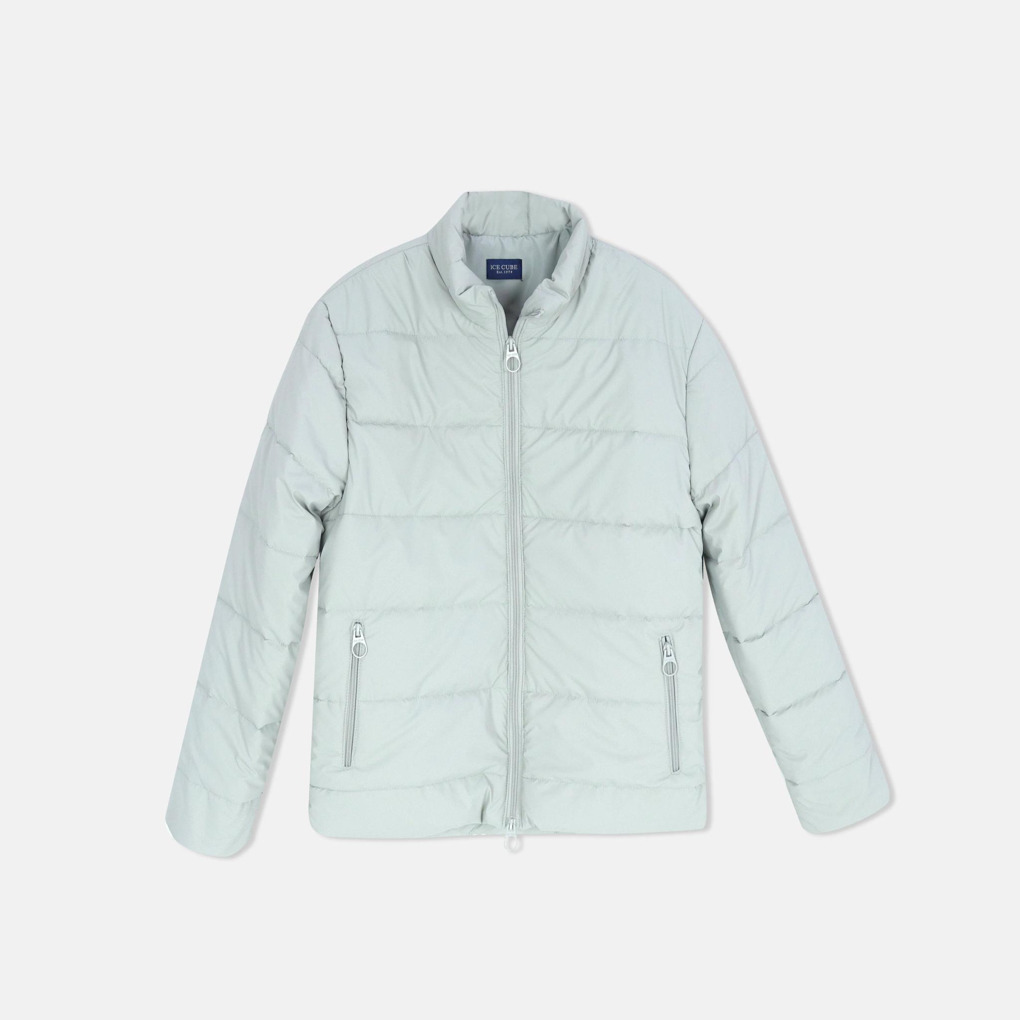 جاكيت رجالي مبطن بسحاب كامل وياقة عالية alternative product image