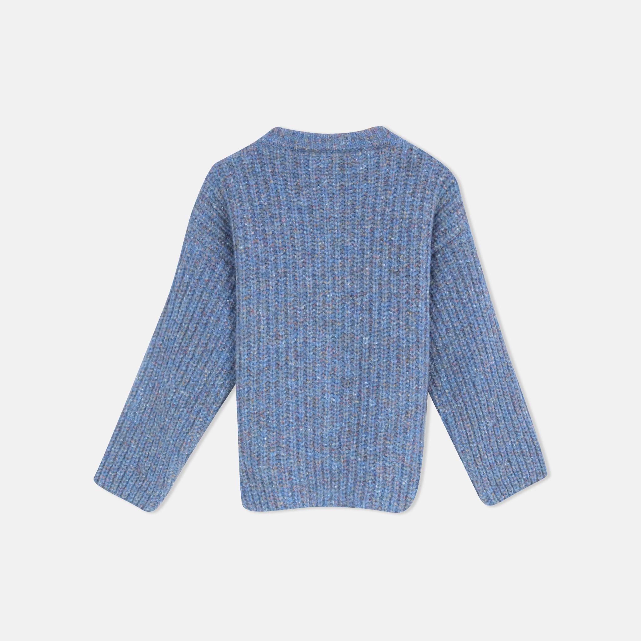 كارديجان نسائي محبوك سميك من مزيج الصوف الممزوج media preview 4