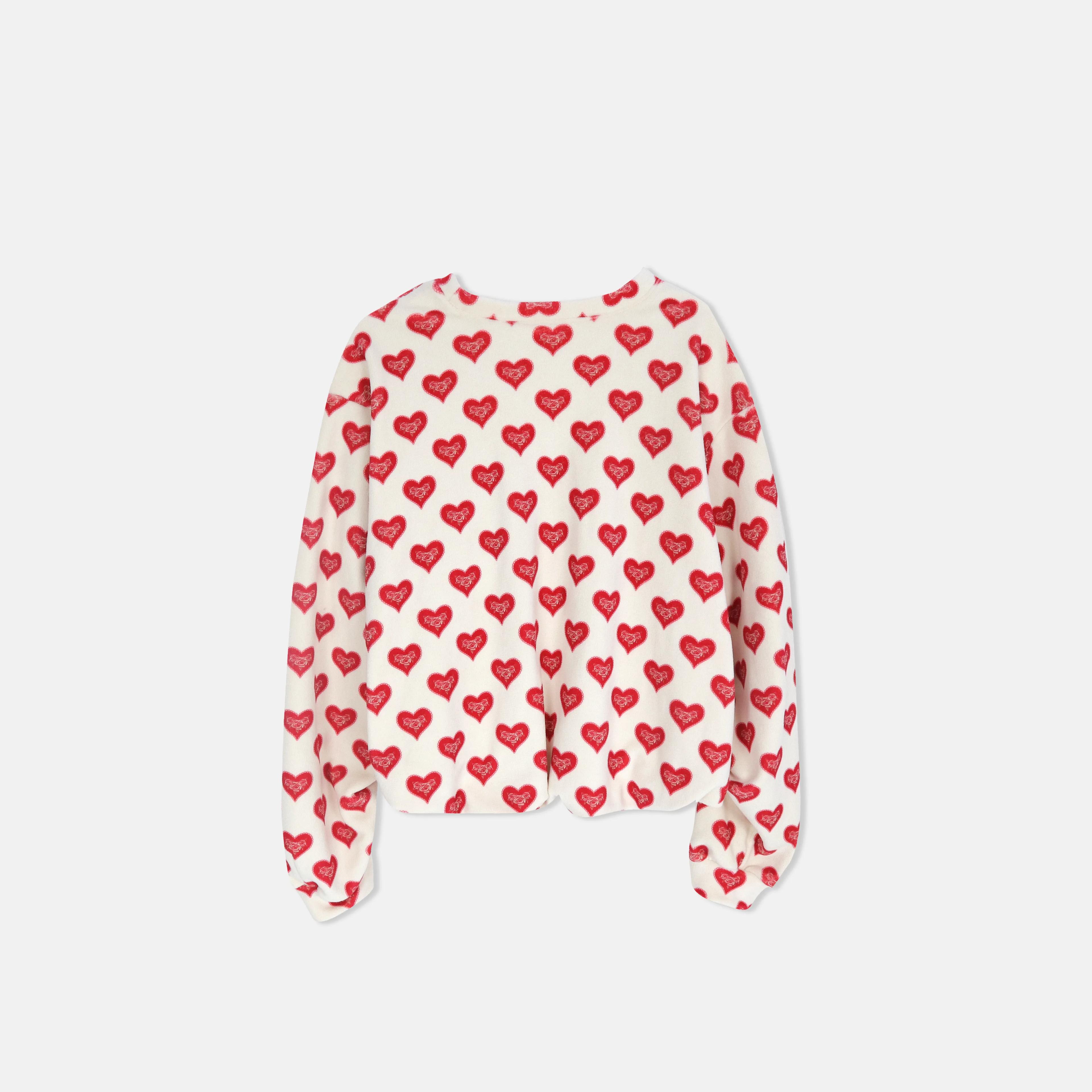 طقم ملابس منزلية مطبوع من قطعتين للنساء - بلوزة قصيرة وبنطال واسع الساقين Thumbnail 3