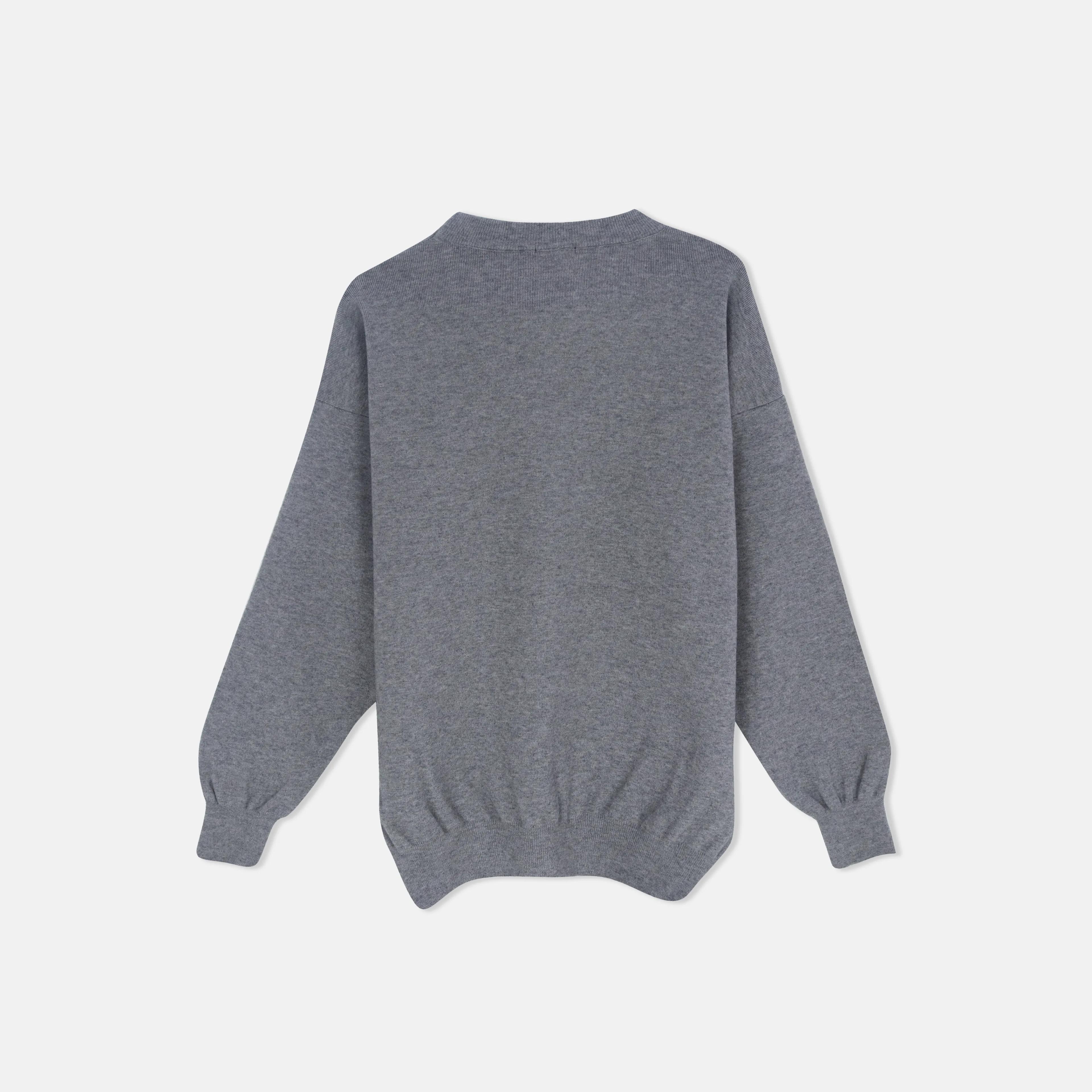 كنزة صوفية رجالية برقبة دائرية وجيب أمامي كبير Thumbnail 4