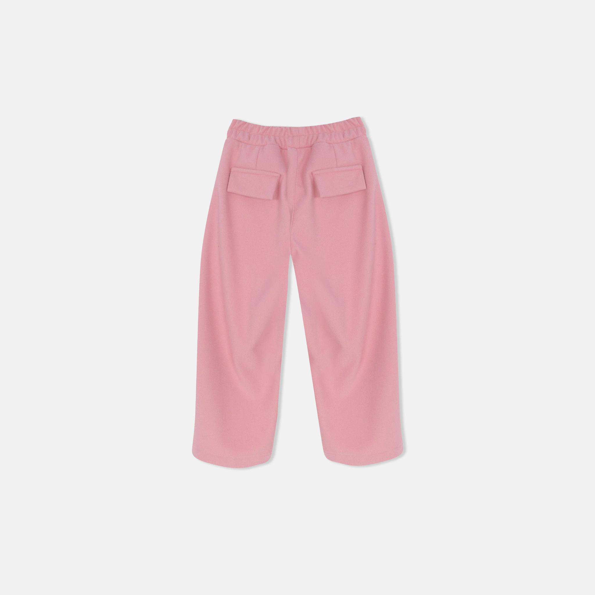 بنطلون بناتي بخصر مطاطي وكسرات أمامية media preview 4