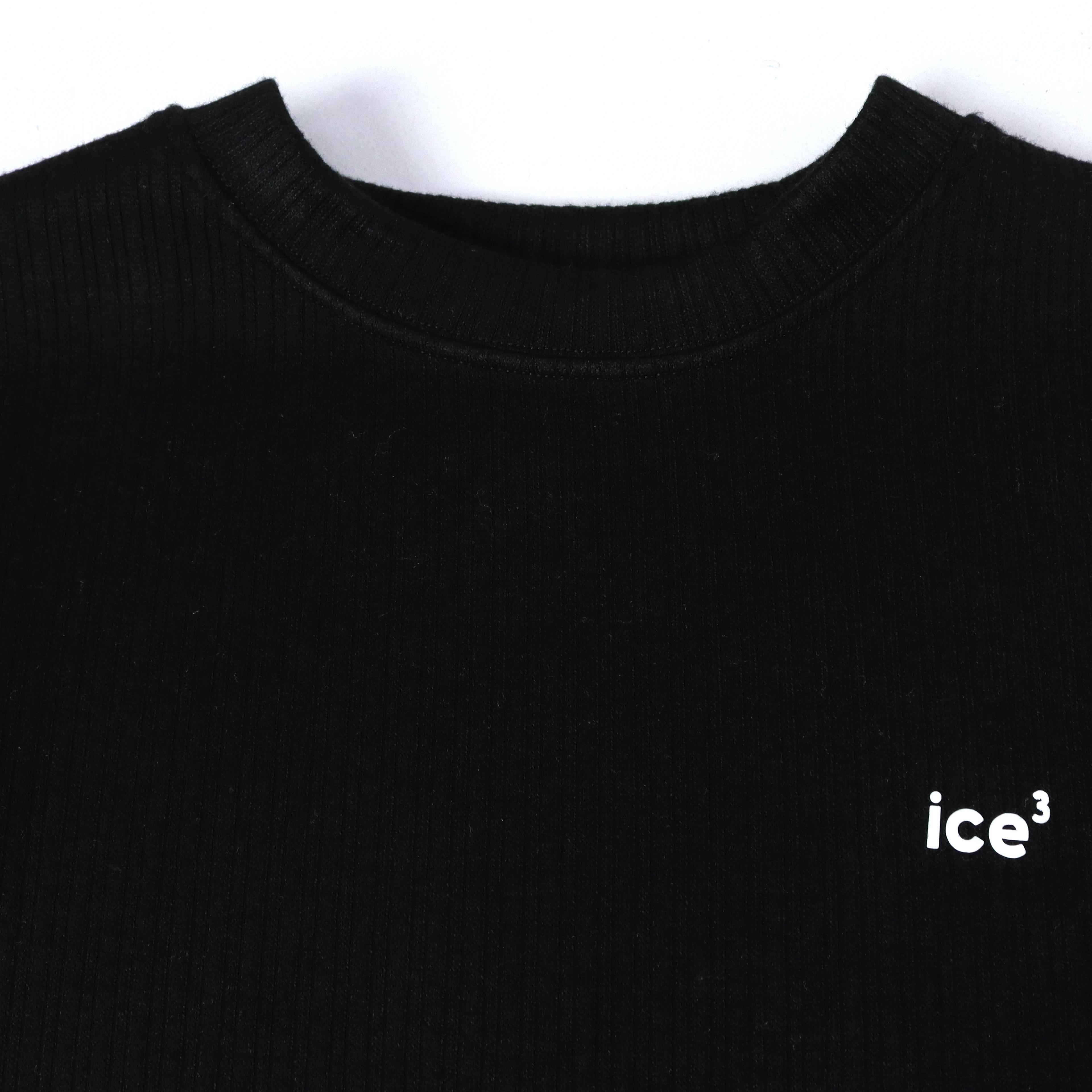 كنزة صوفية مضلعة برقبة دائرية للبنات مع شعار مطرز Thumbnail 2