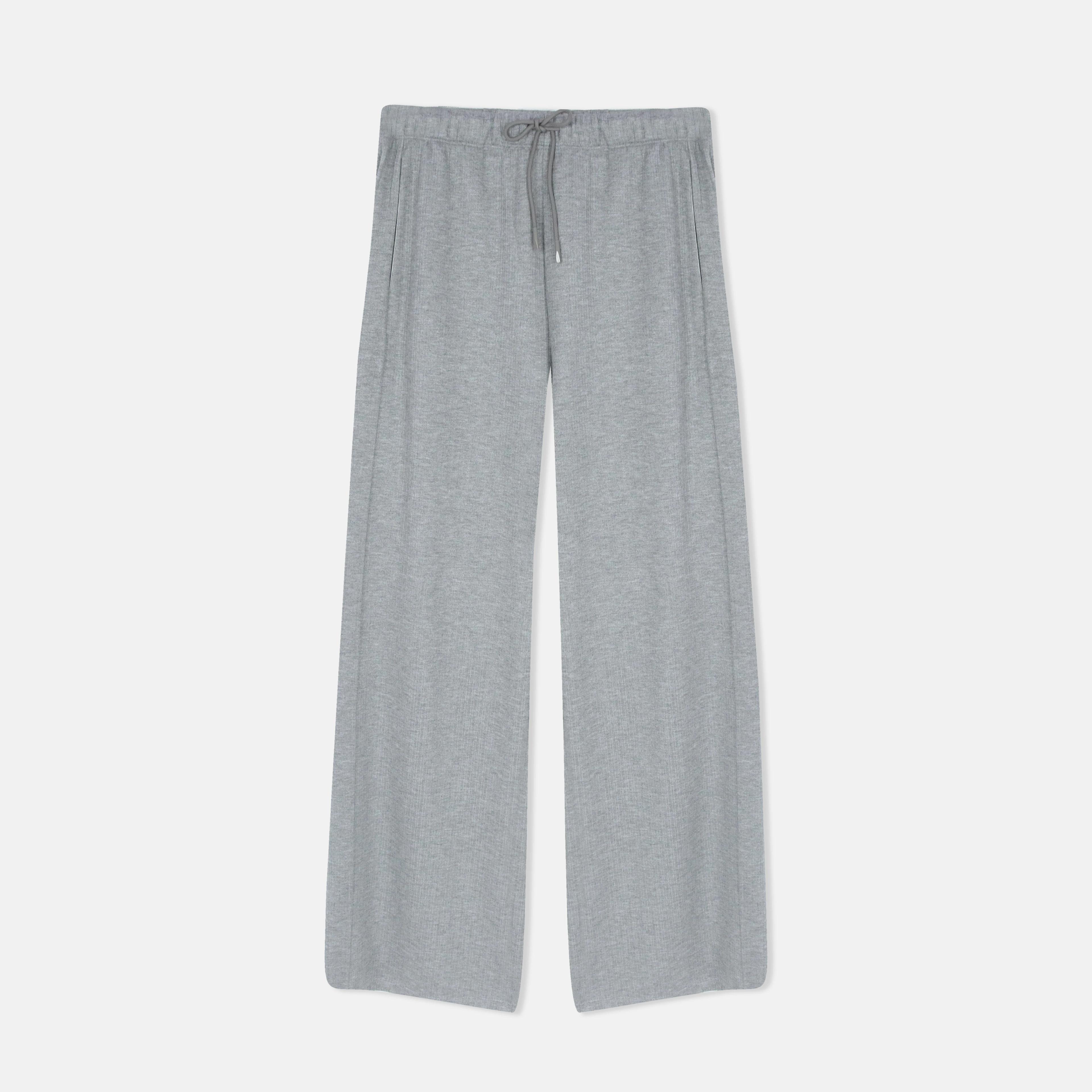 بنطلون رياضي نسائي واسع الساقين بخصر عالٍ Thumbnail 1