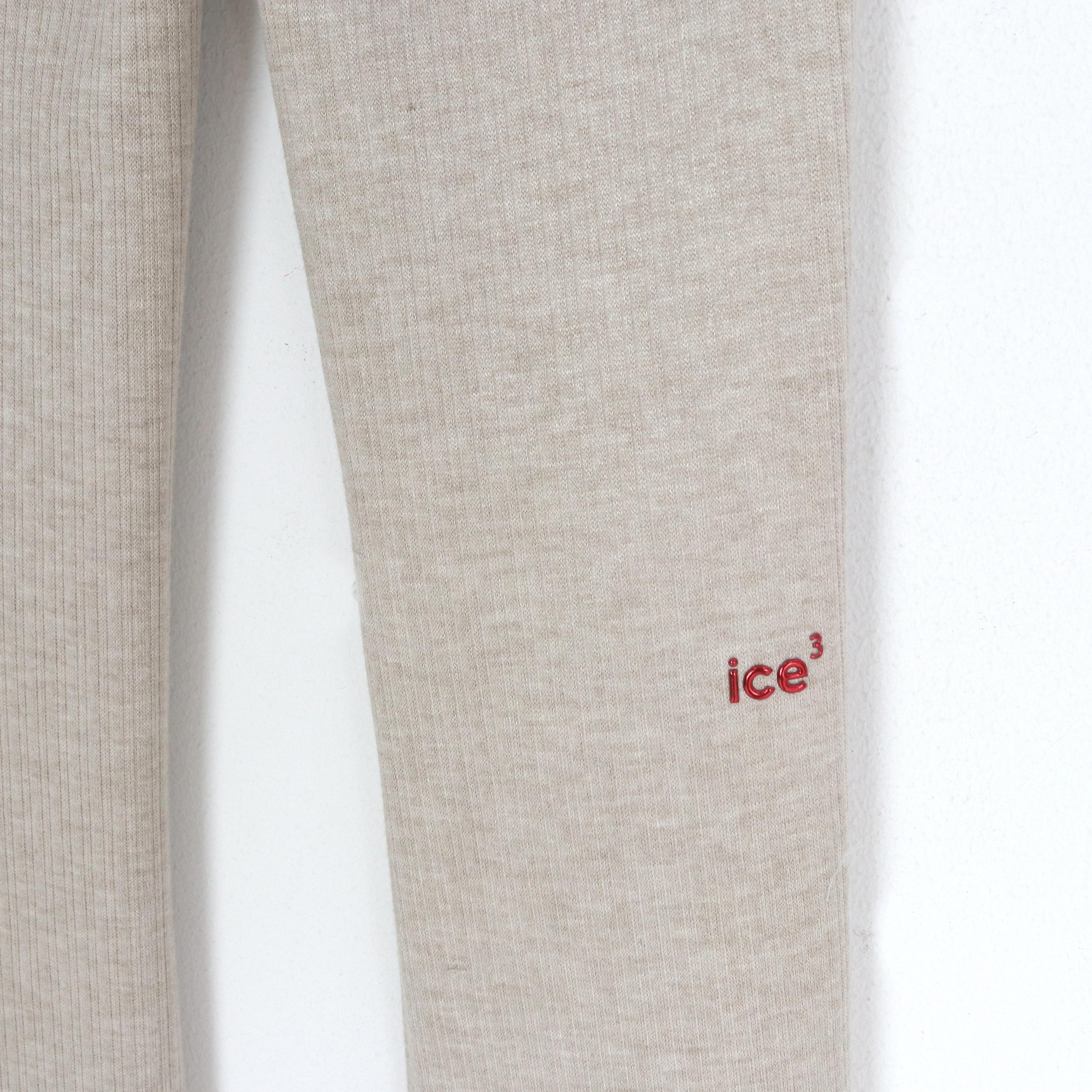 بنطلون ضيق واسع الساقين مضلع بخطوط جانبية للبنات Thumbnail 3