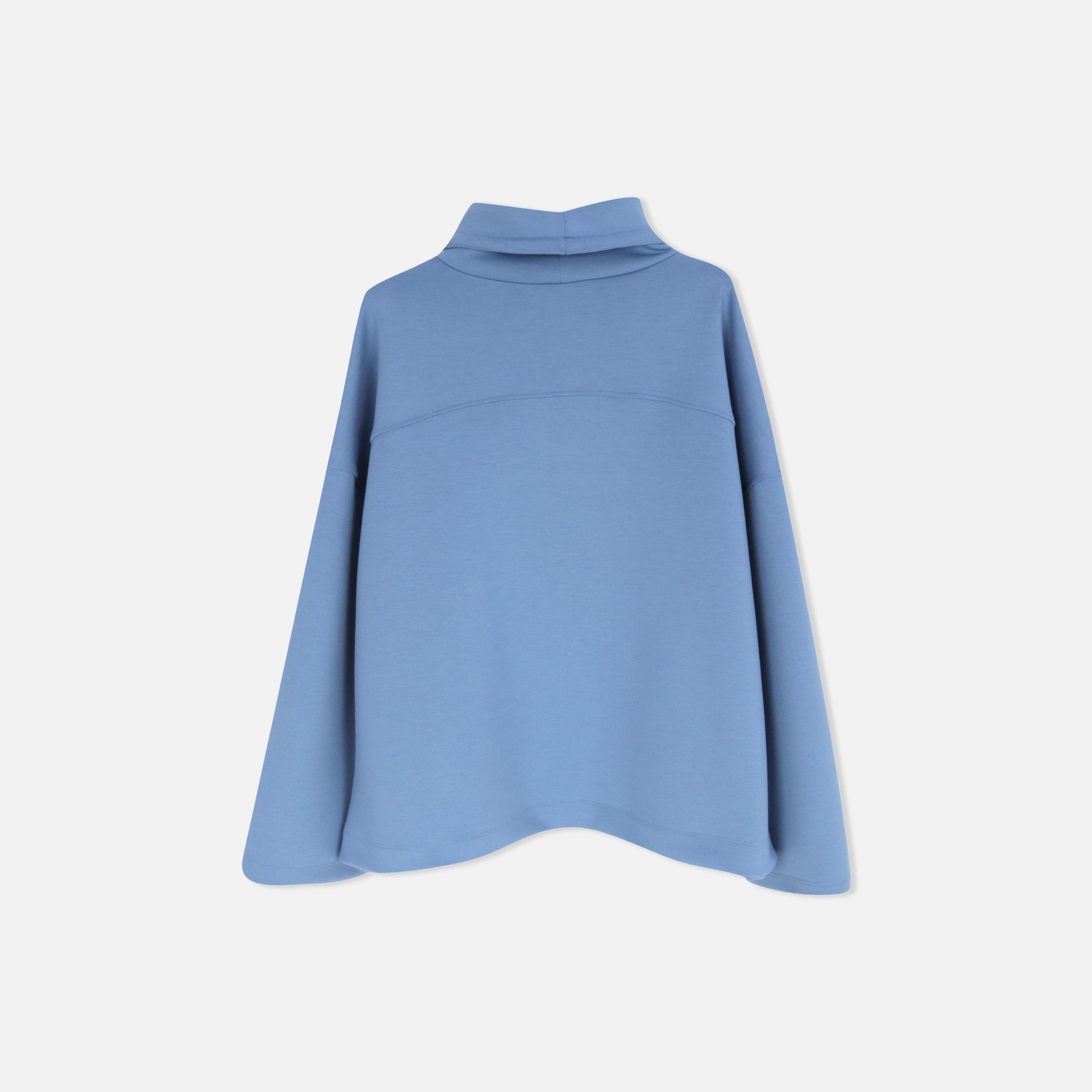 كنزة نسائية برباط وياقة عالية Thumbnail 4