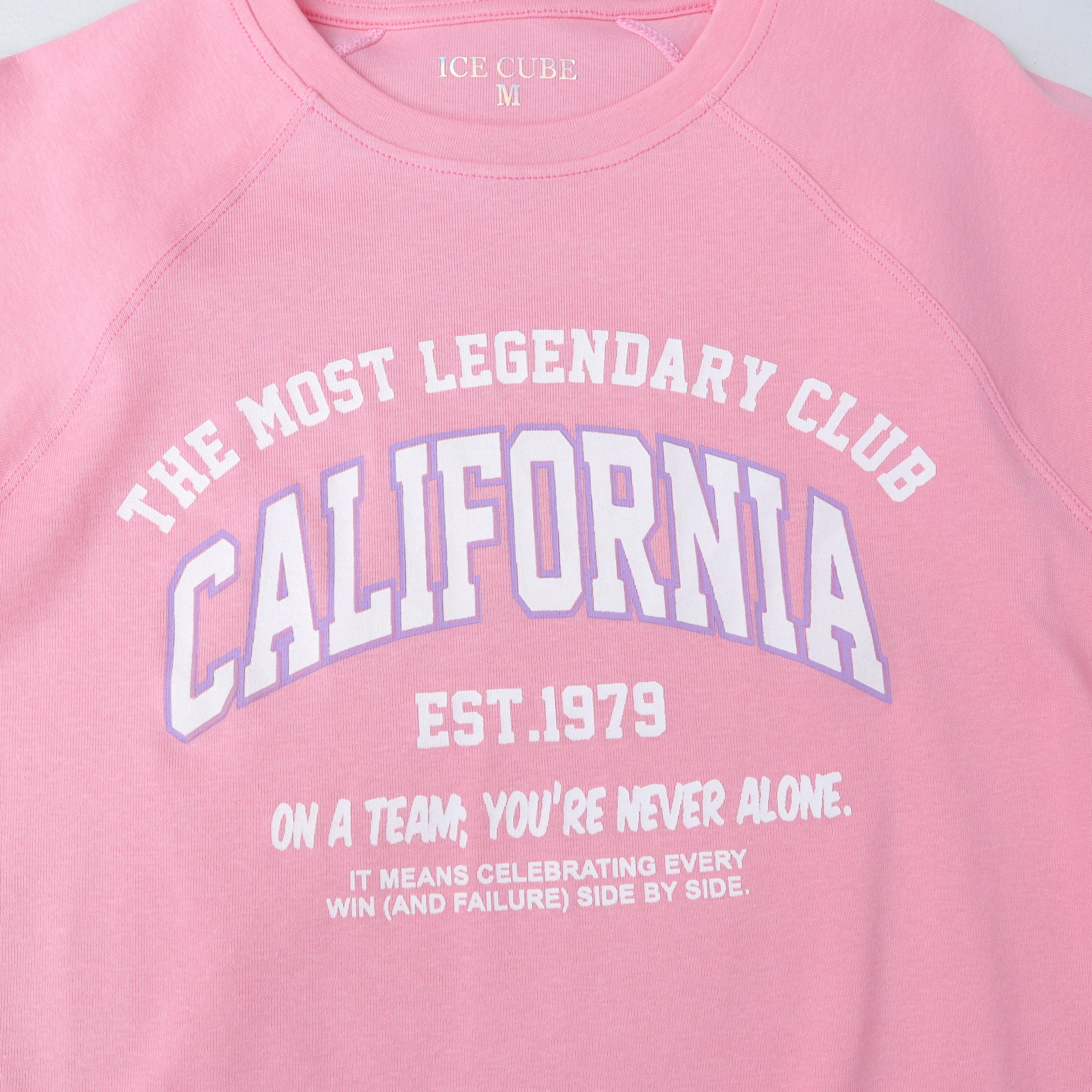 تيشيرت قصير للبنات من كاليفورنيا فارستي – تيشيرت مطبوع بأكمام راجلان Thumbnail 3