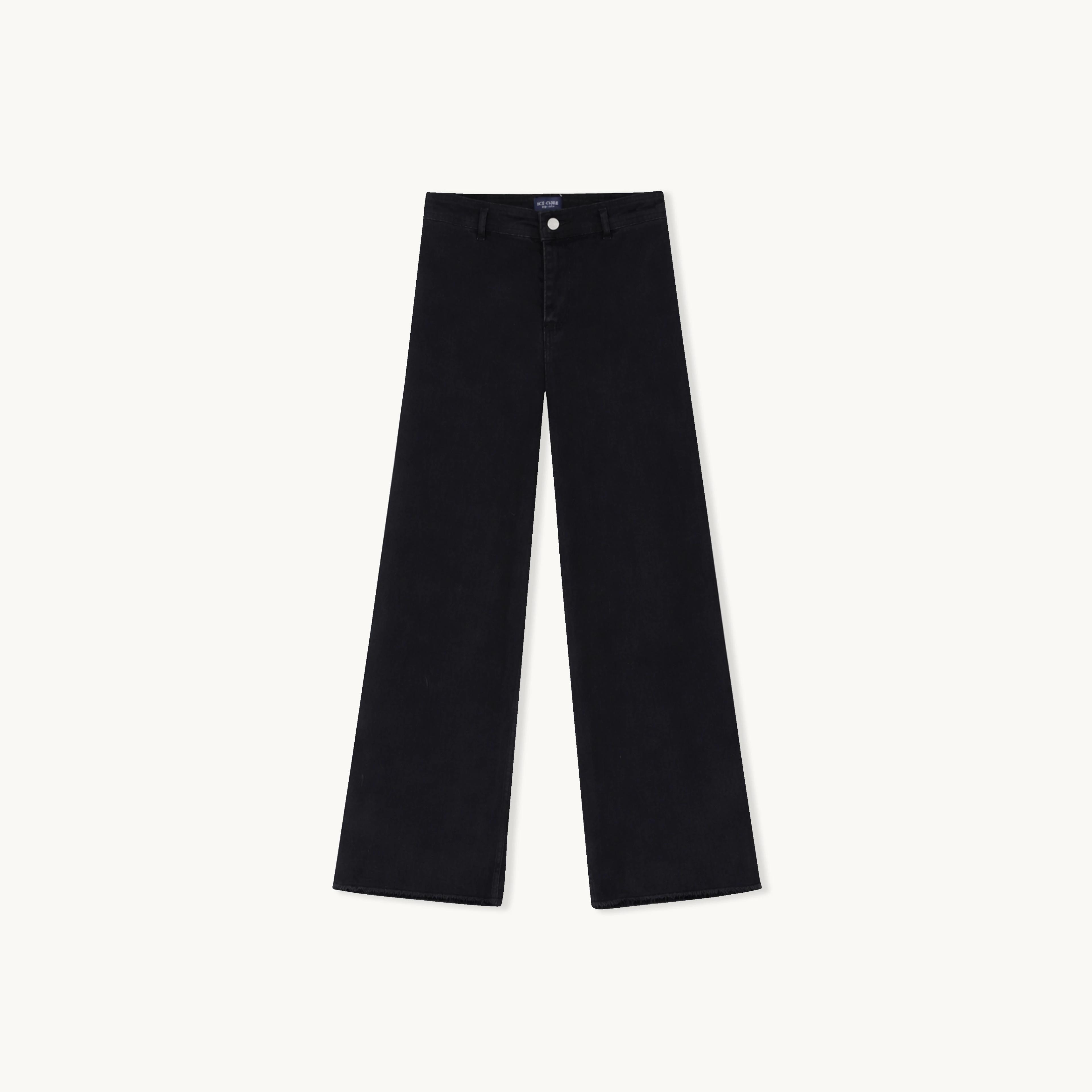 بنطلون نسائي طويل واسع الساقين Thumbnail 1