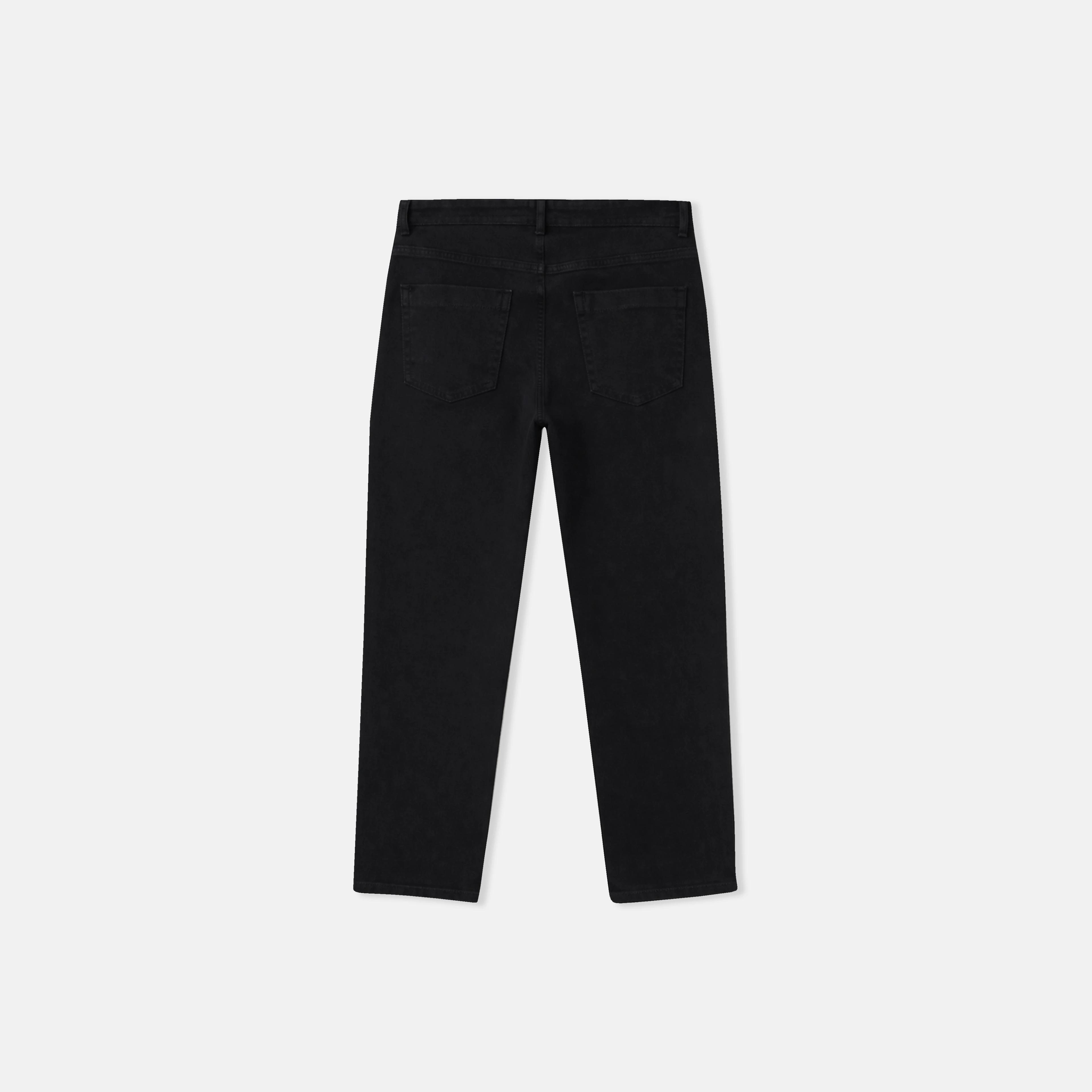 بنطلون جينز أسود ضيق بخصر عالٍ للنساء Thumbnail 3