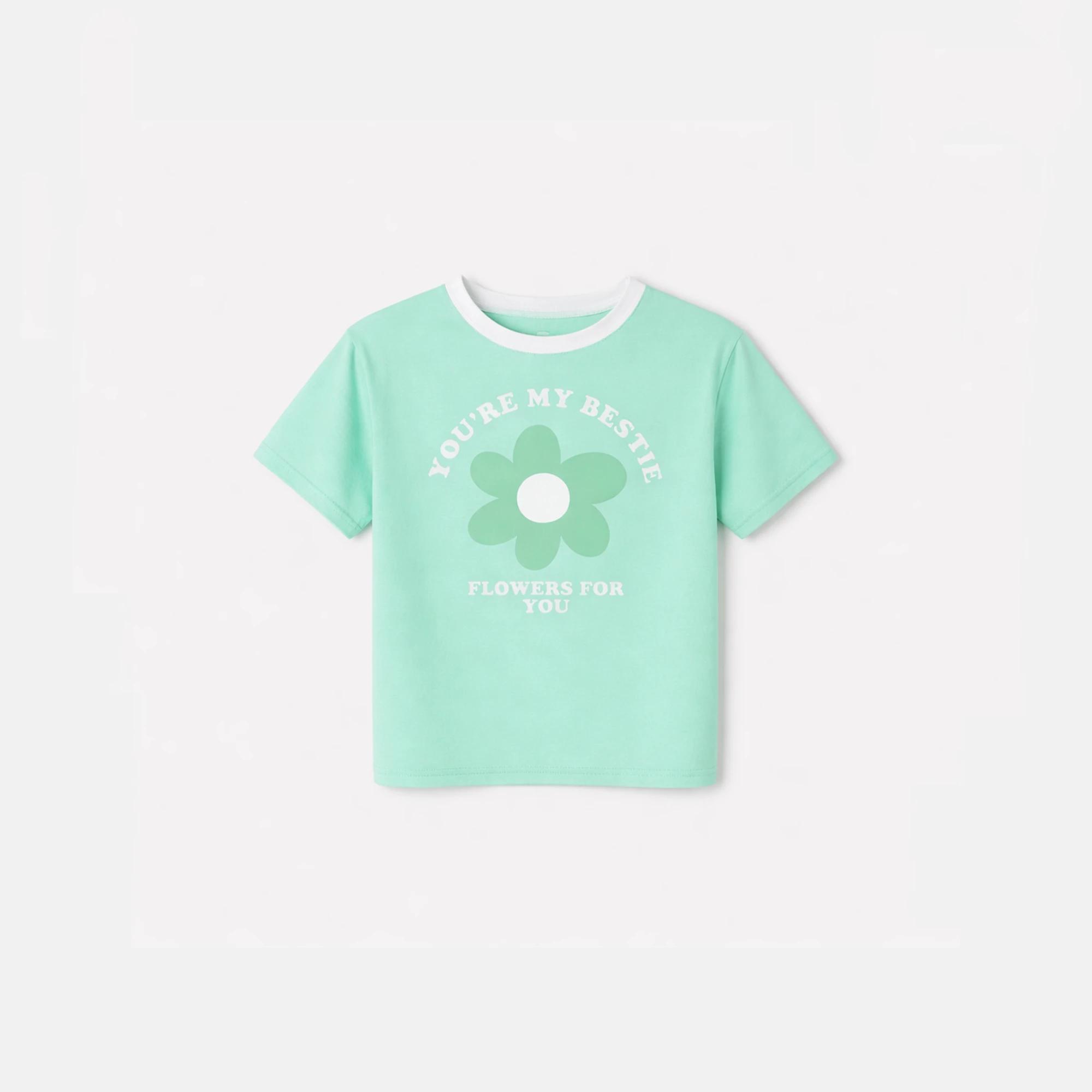 تيشيرت قطني ناعم مطبوع عليه زهور alternative product image