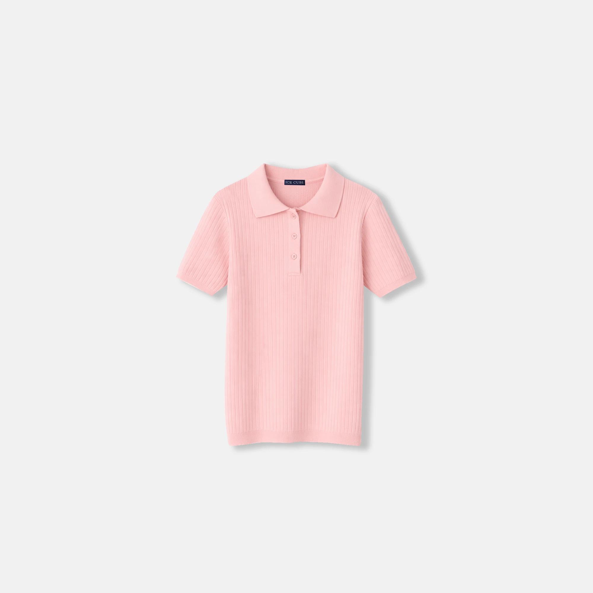 Womens’ Short-sleeved knitted polo shirt Thumbnail 1