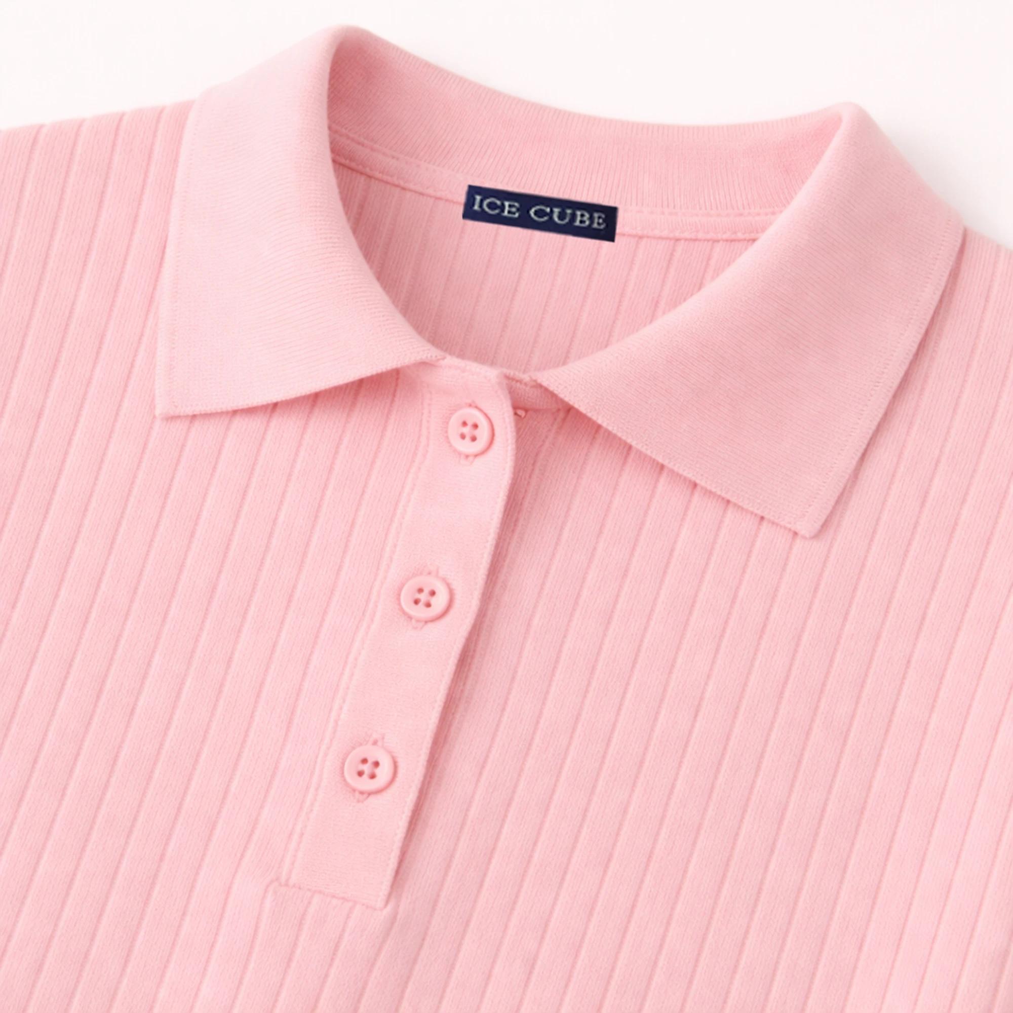 Womens’ Short-sleeved knitted polo shirt media preview 2