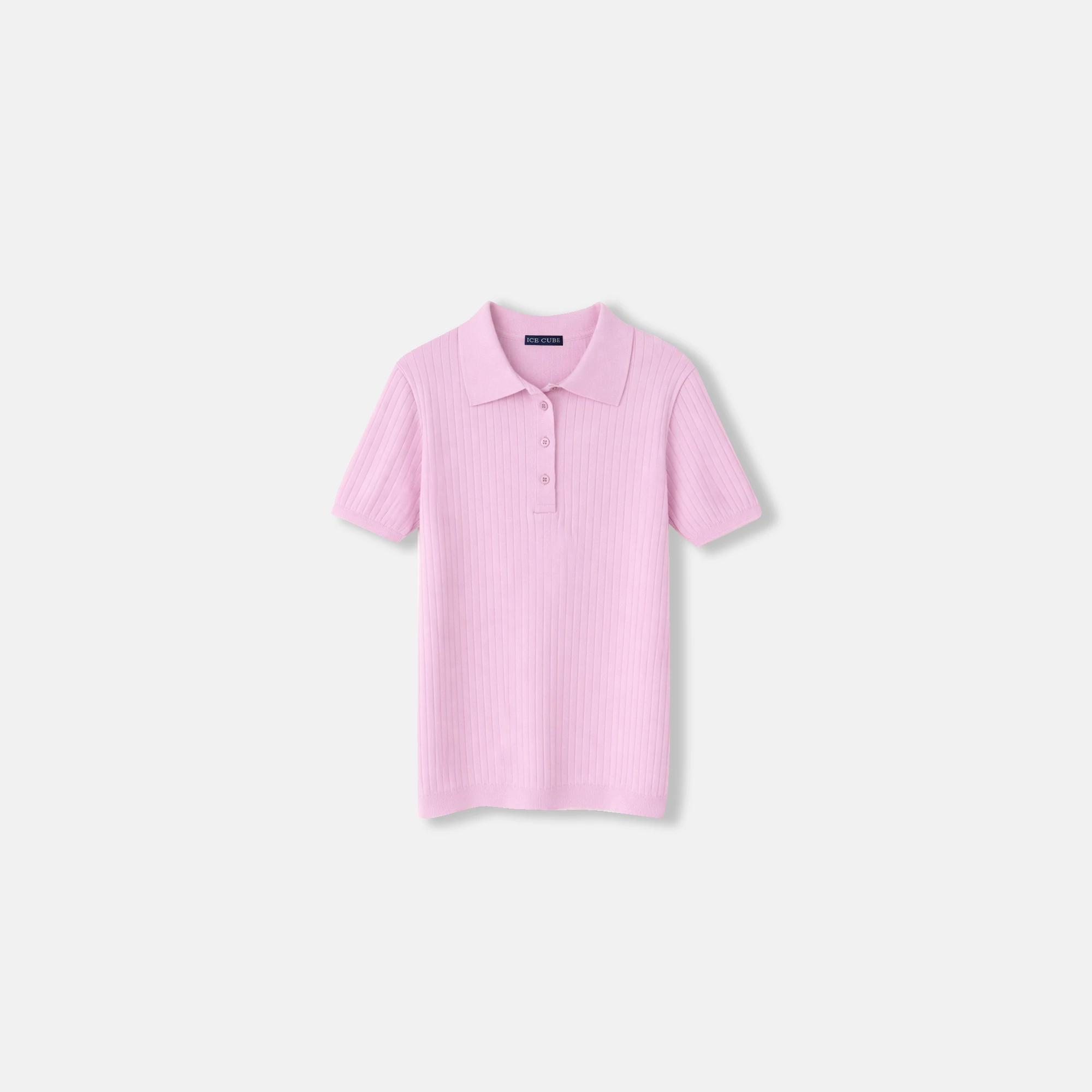 Womens’ Short-sleeved knitted polo shirt alternative product image