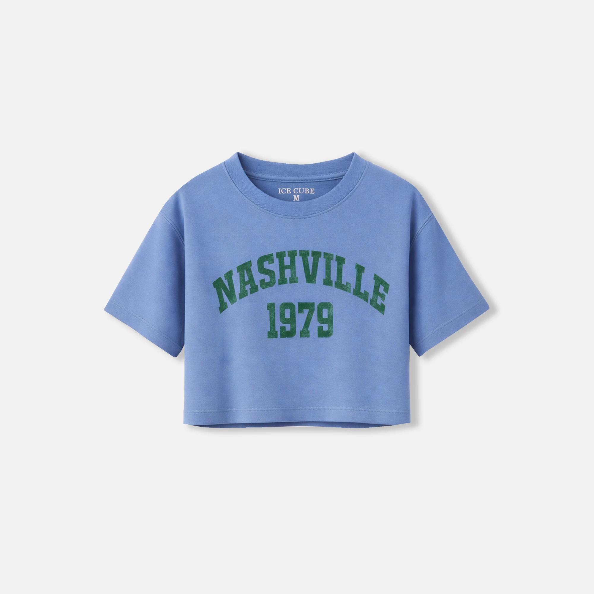 Girls' Trendy Nashville 1979 Graphic Short Sleeve Crop Set Thumbnail 2
