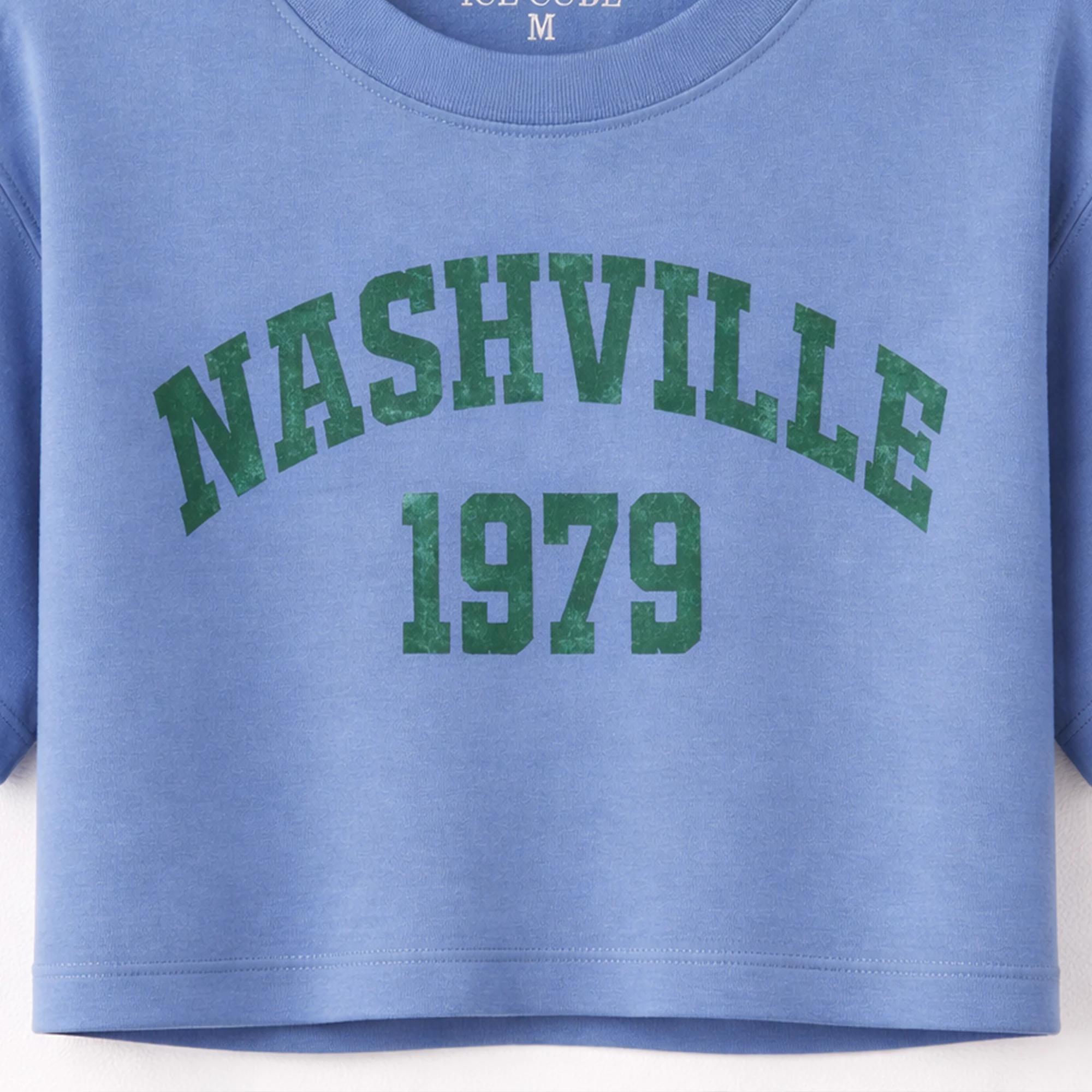 Girls' Trendy Nashville 1979 Graphic Short Sleeve Crop Set Thumbnail 3