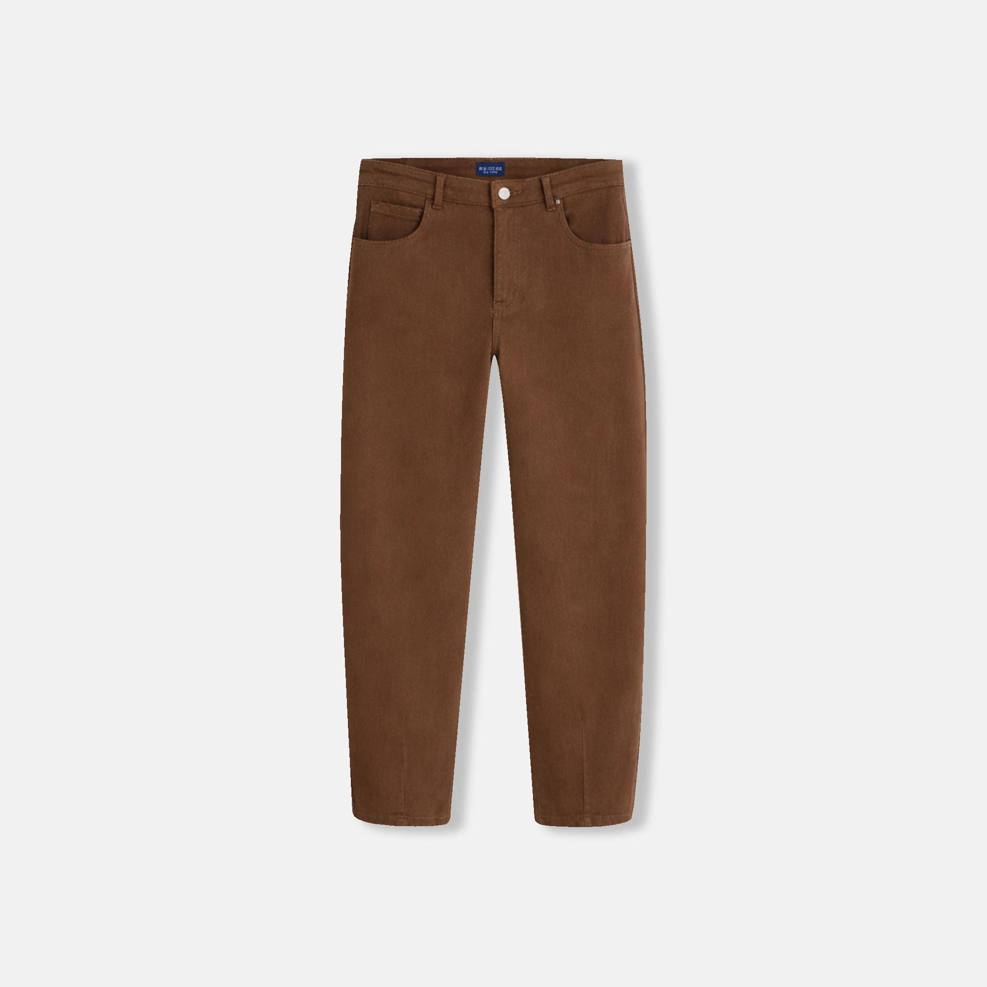 بنطال قطني أساسي بخصر عالٍ وقصة واسعة من الأسفل alternative product image