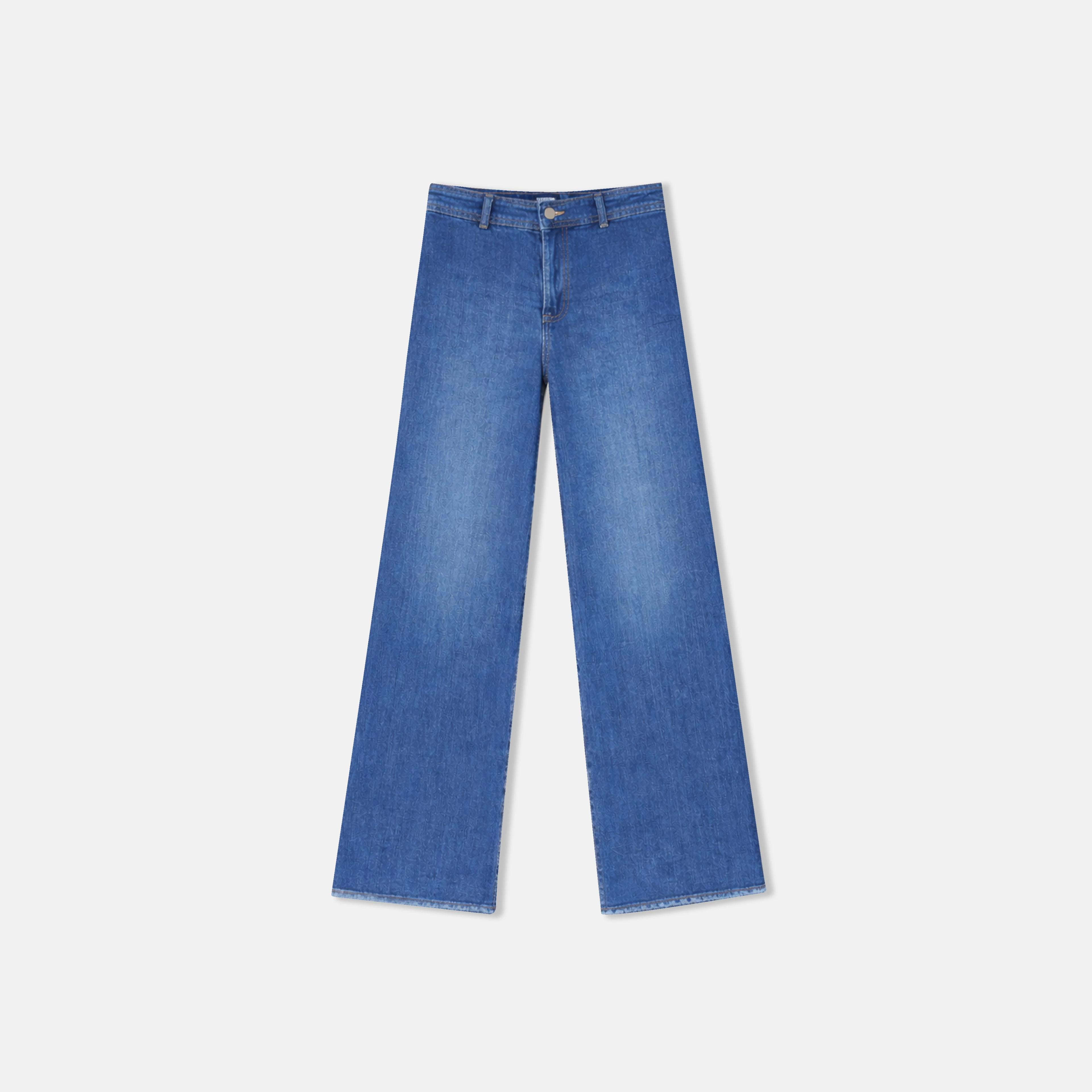 Women's wide-leg high-waisted jeans Thumbnail 1