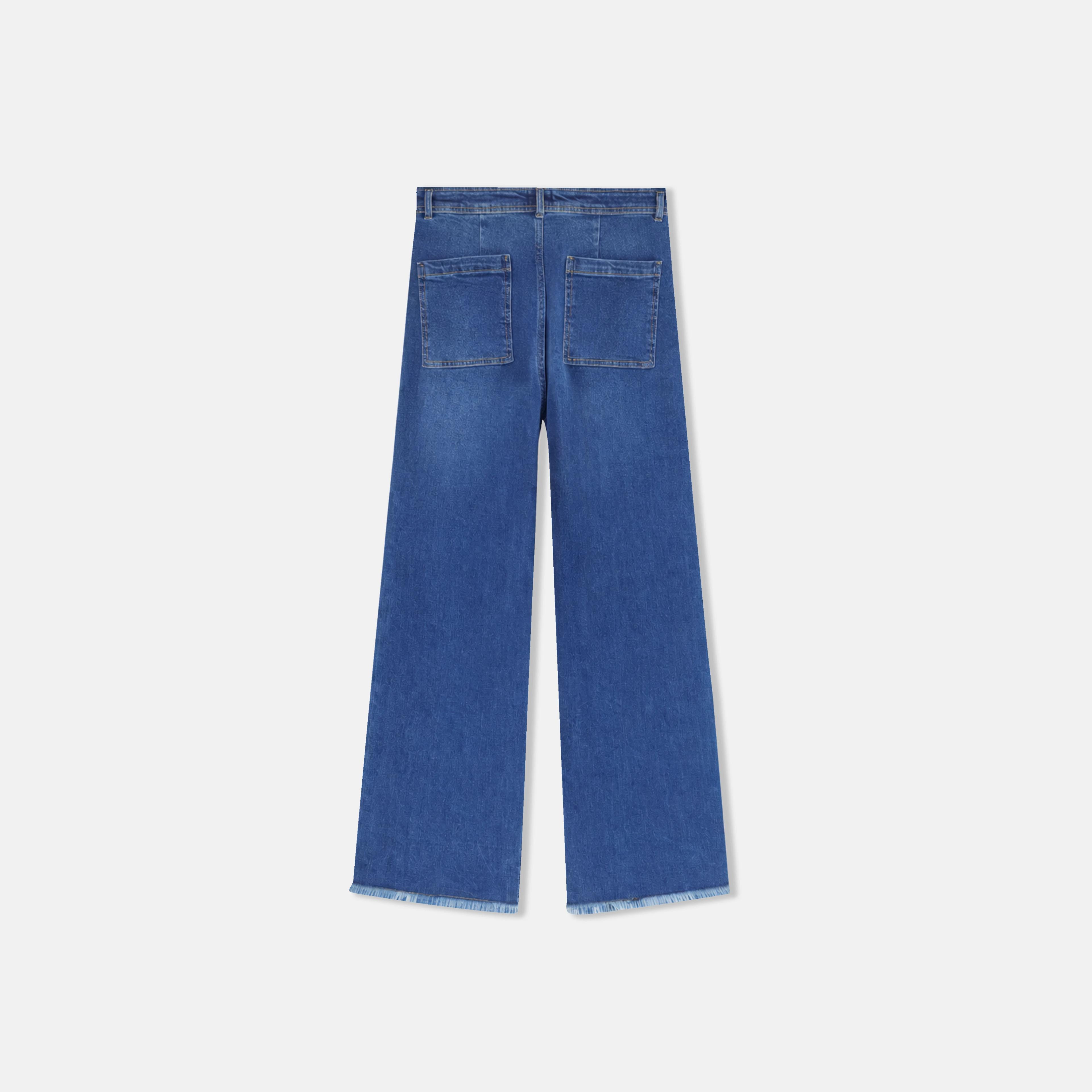 Women's wide-leg high-waisted jeans Thumbnail 3