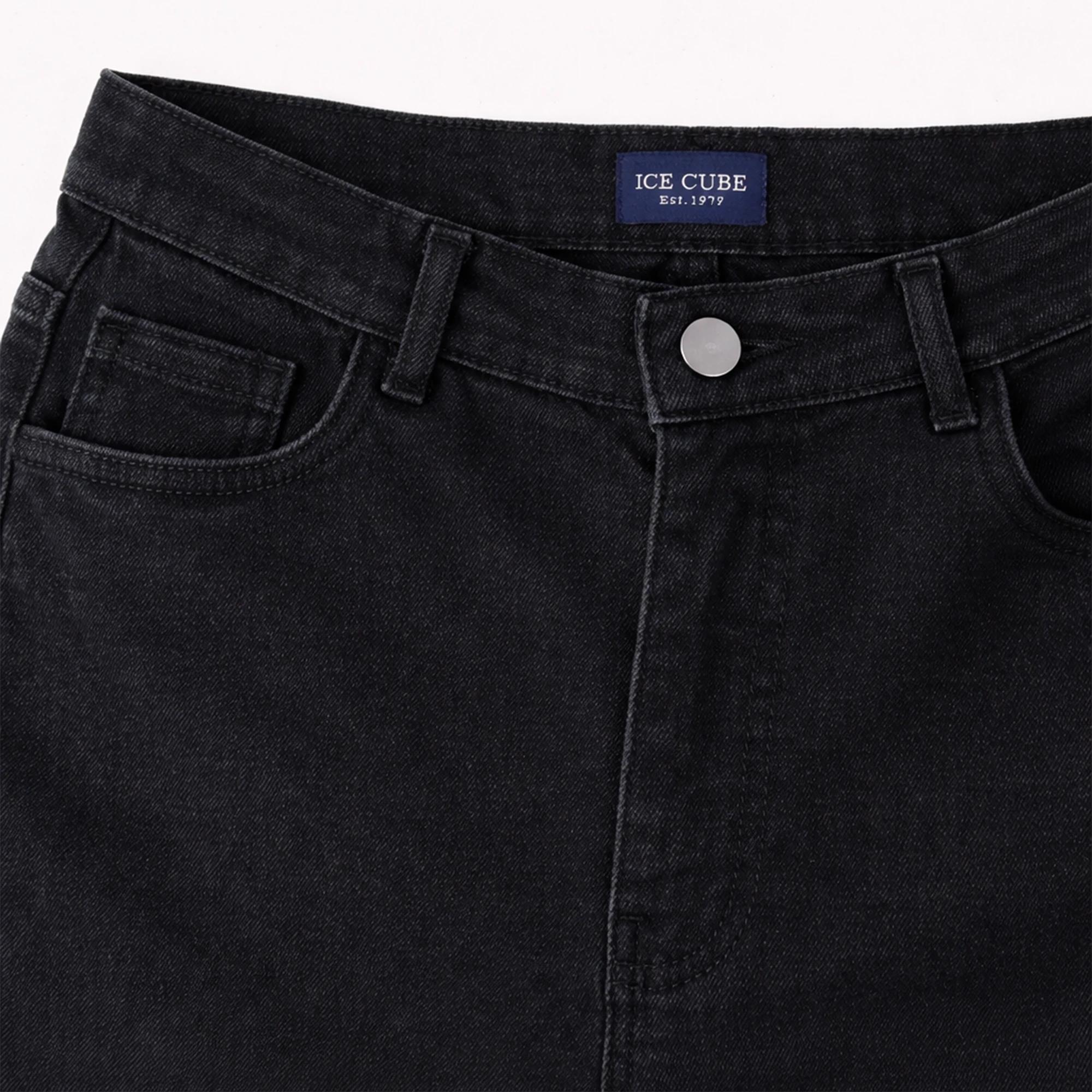 Women's High-Rise Straight Leg Jeans - Black media preview 2