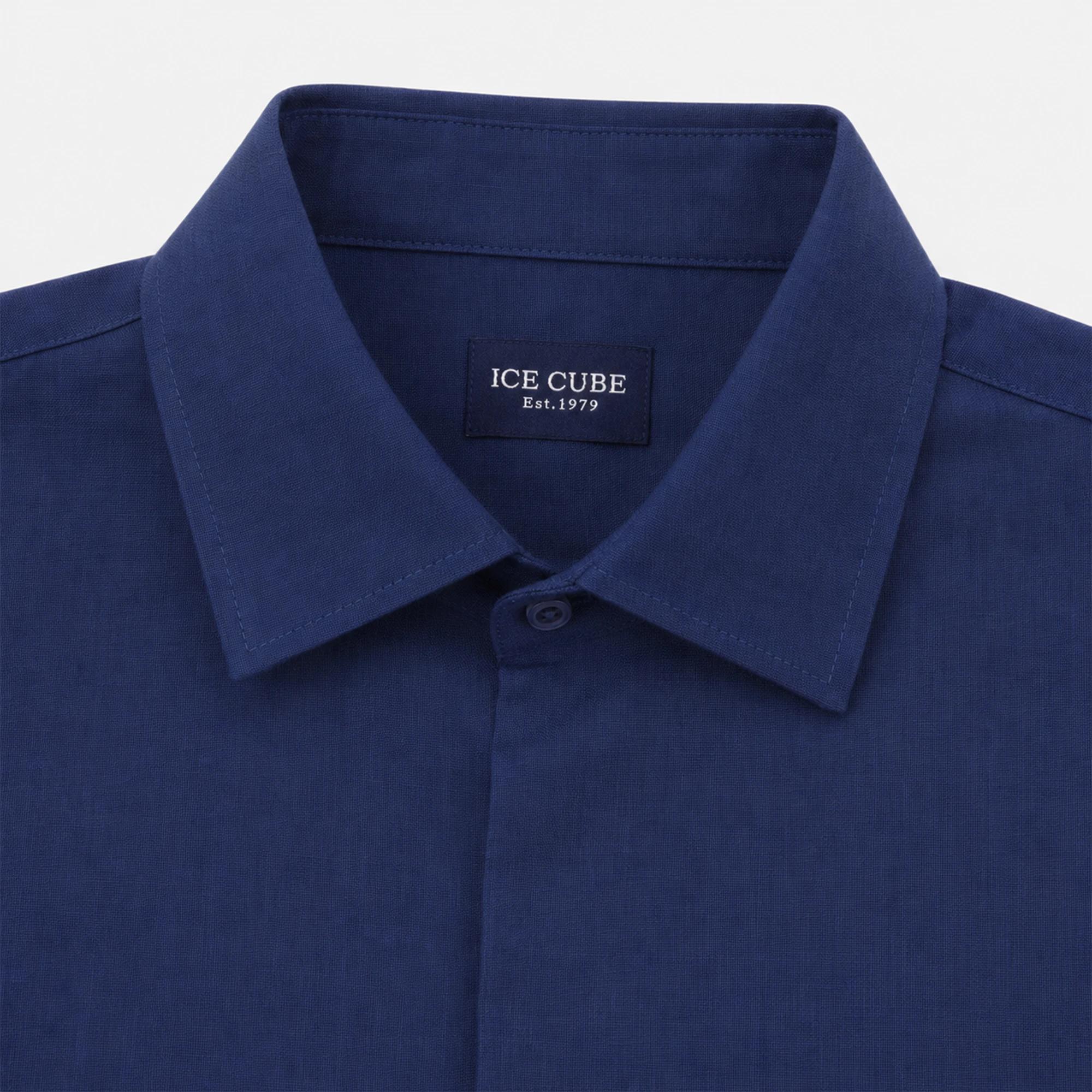 Men's Short-Sleeve Hidden Placket Shirt Thumbnail 2