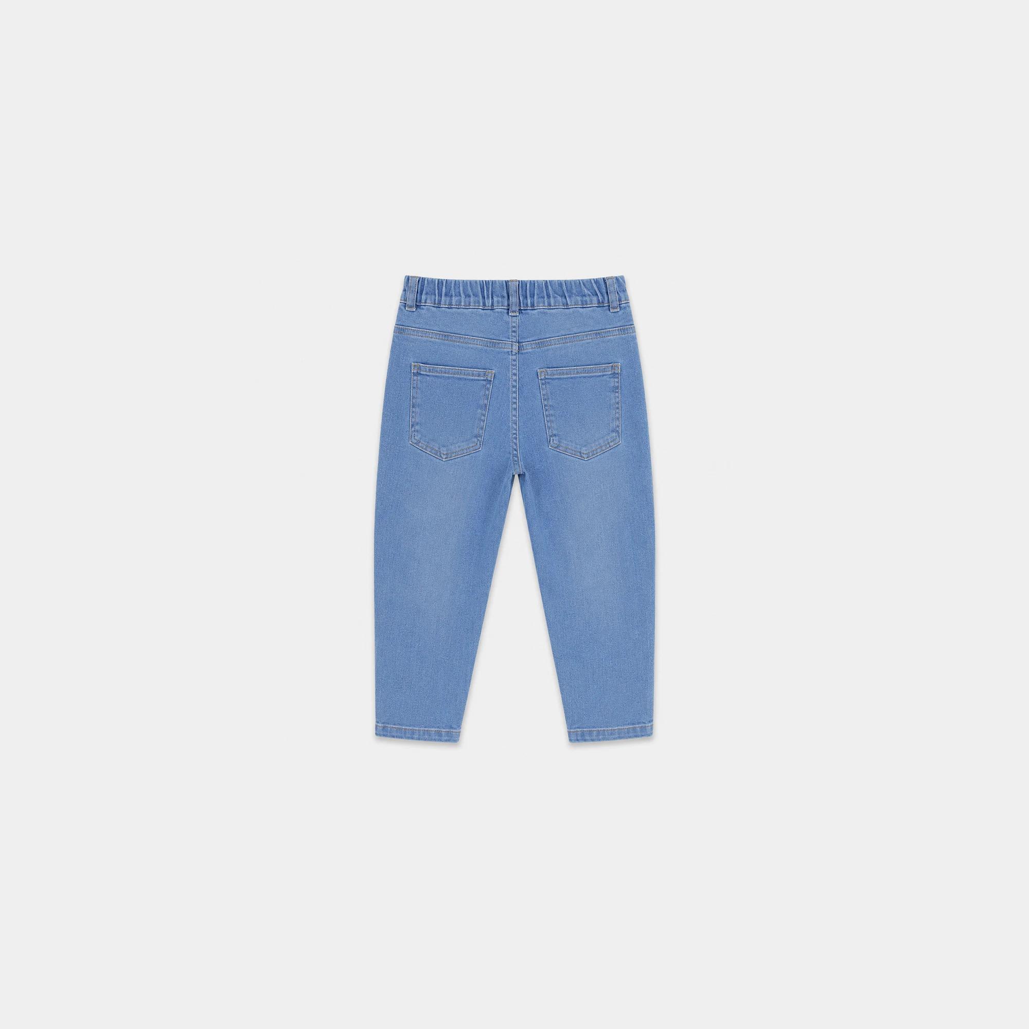 Boys Elastic Waist Stretch Denim Jeans Thumbnail 3