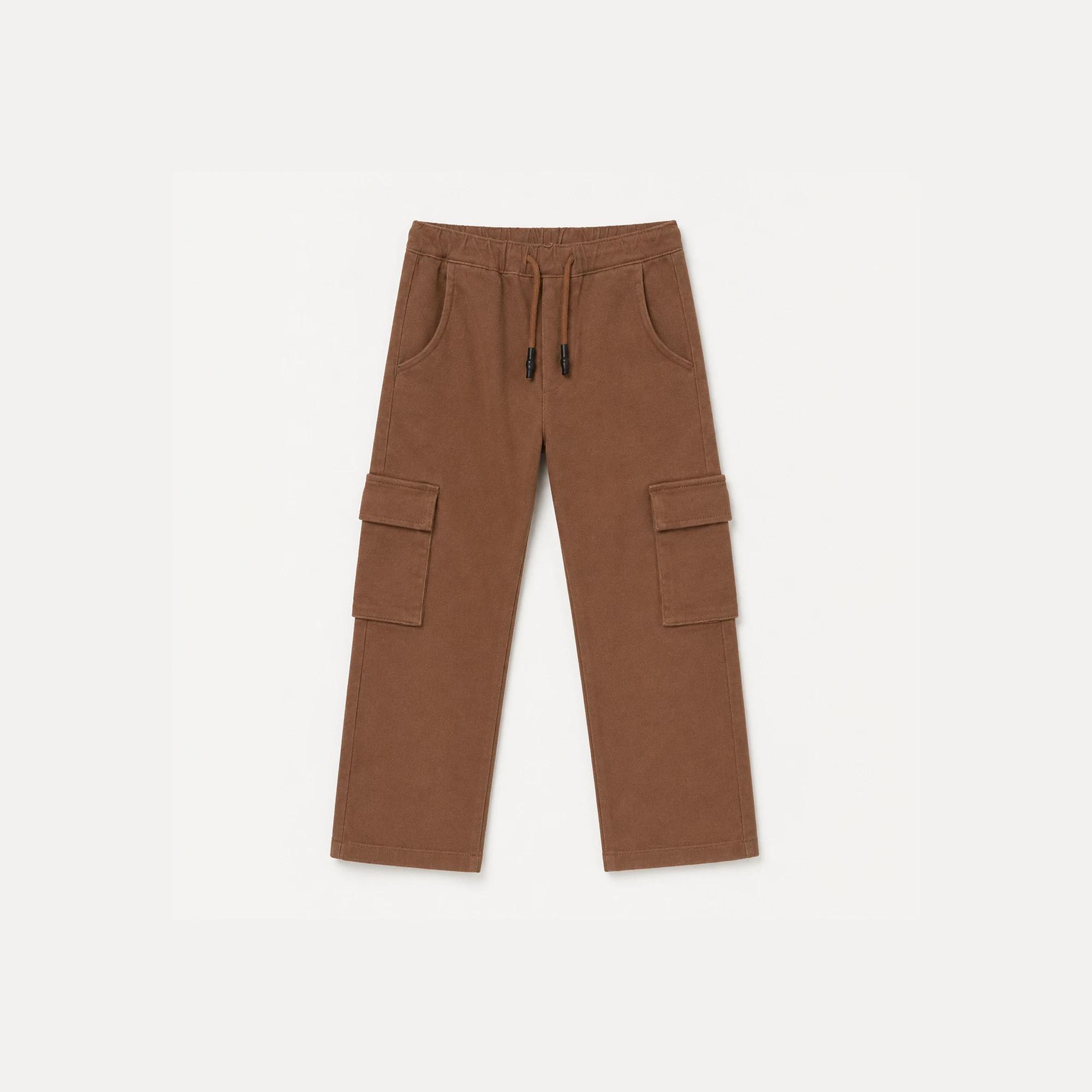 Boys' Cotton Blend Cargo Trousers Thumbnail 1