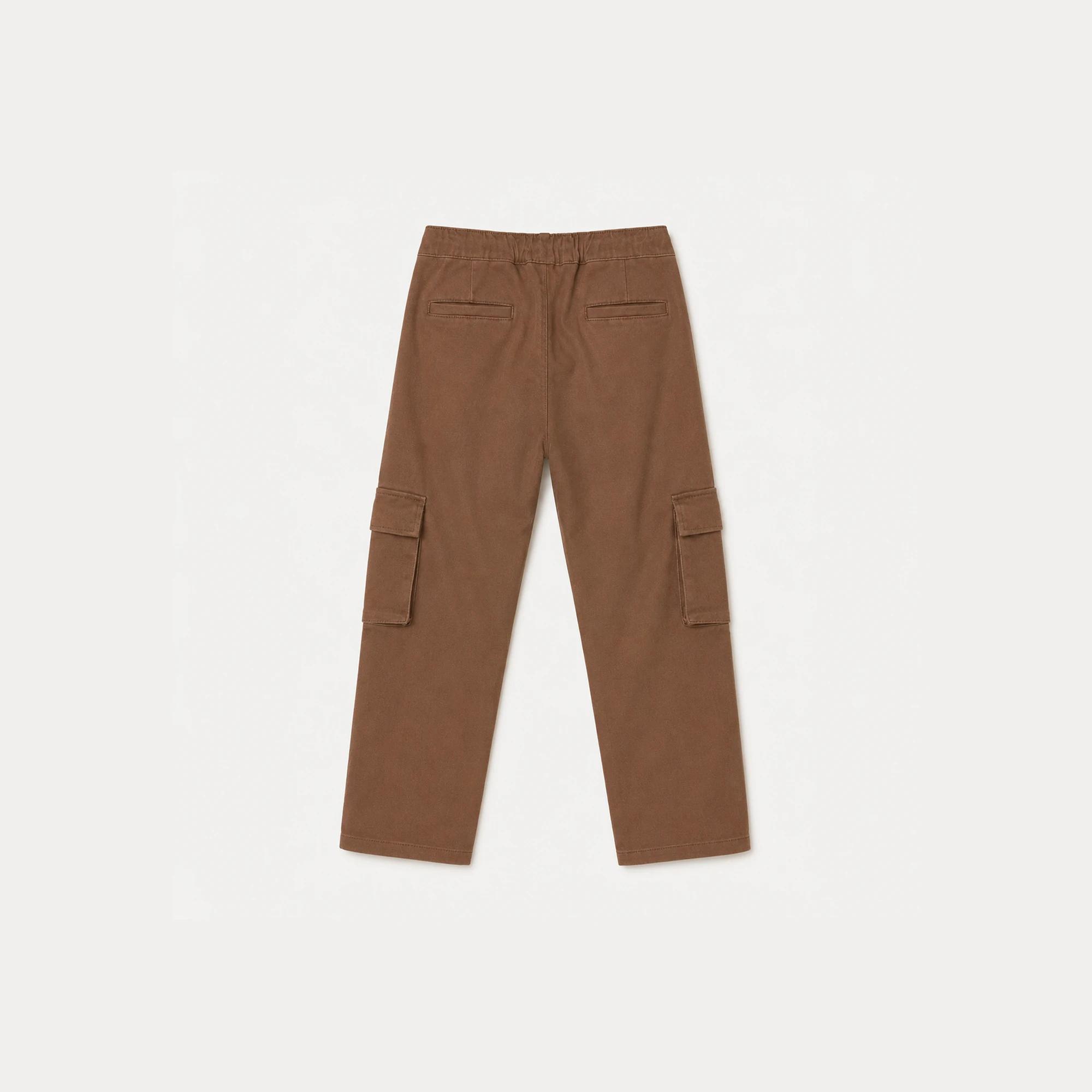 Boys' Cotton Blend Cargo Trousers Thumbnail 3