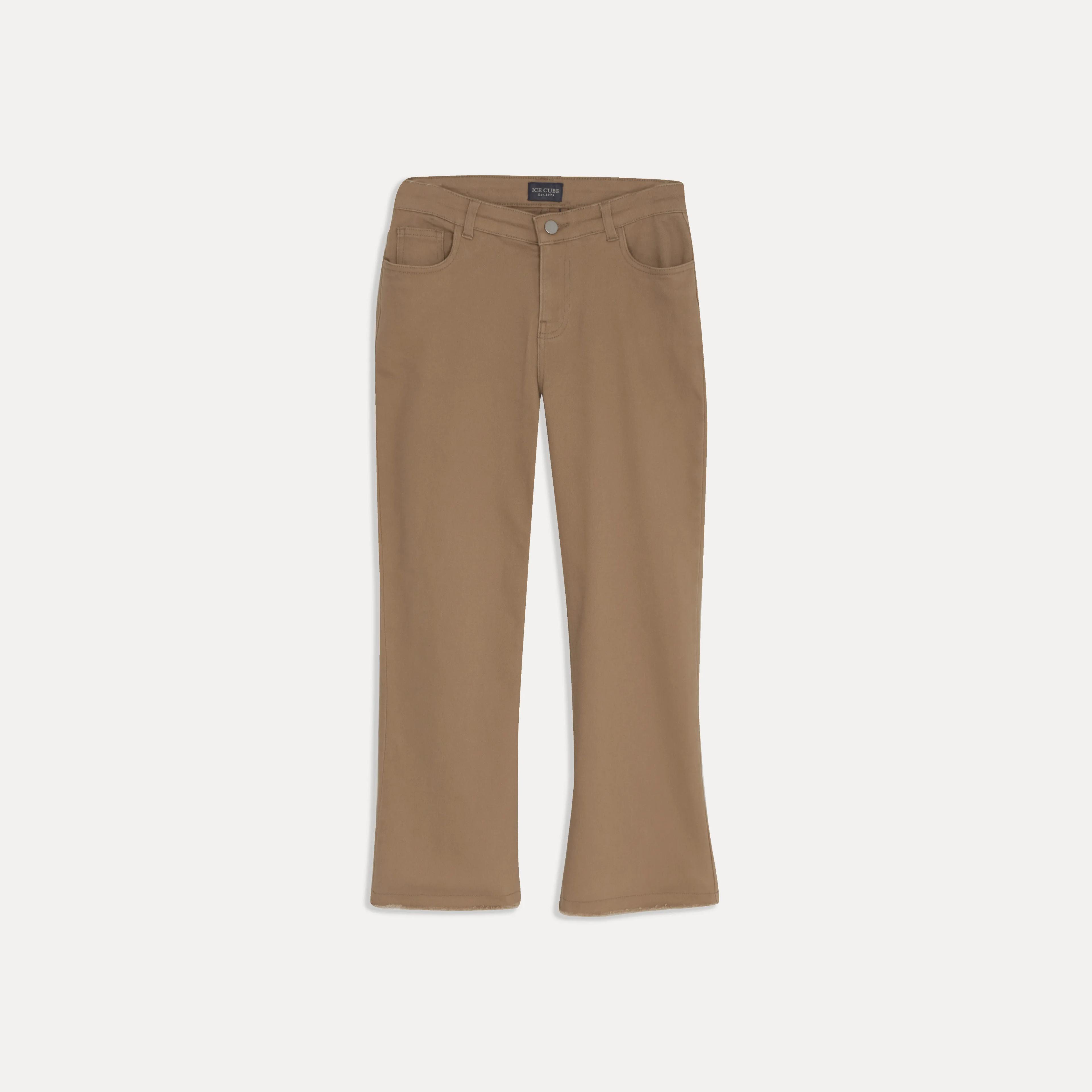Women's Cotton Spandex Blend Tailored Pants Thumbnail 2