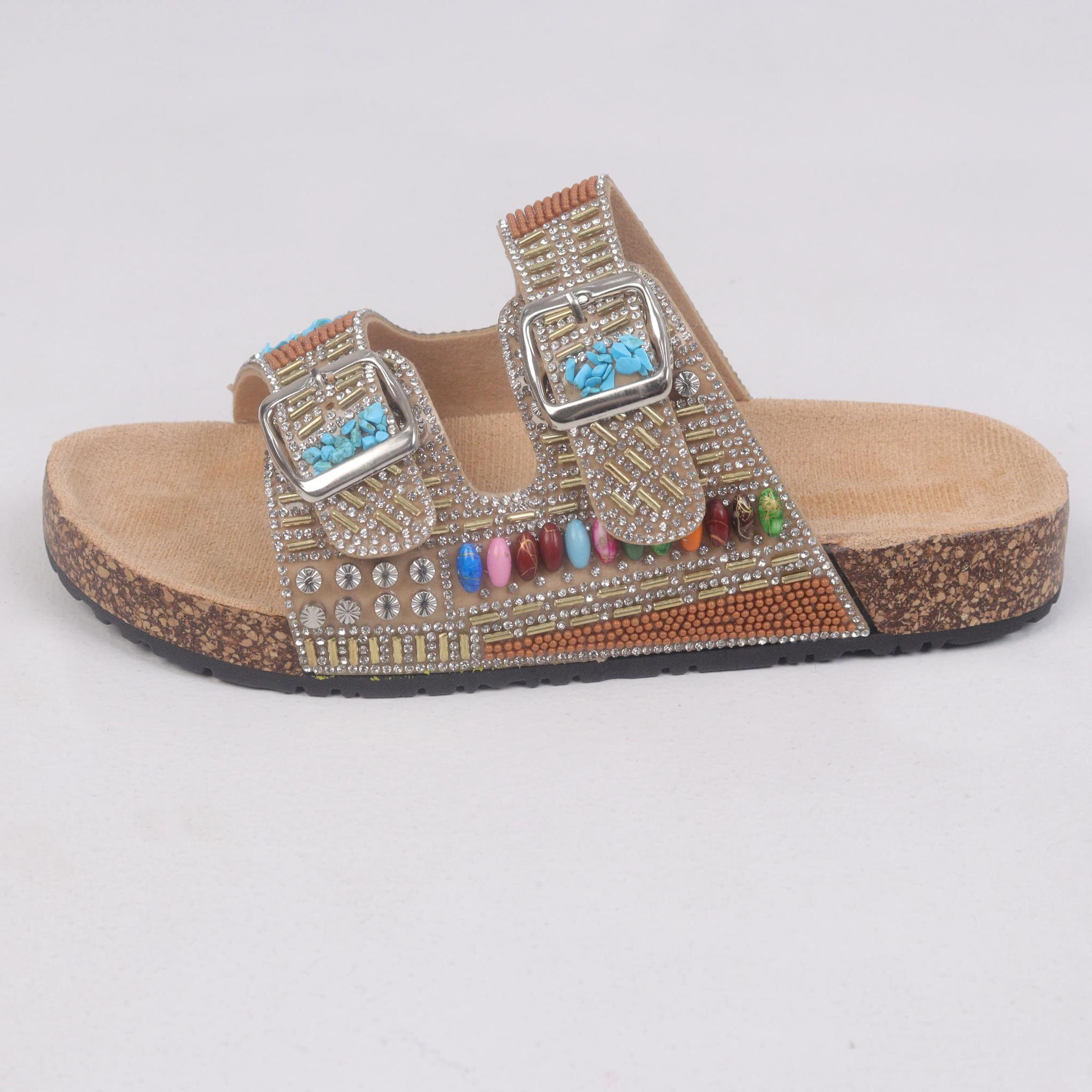 شبشب نسائي من الفلين المزين بالخرز product image