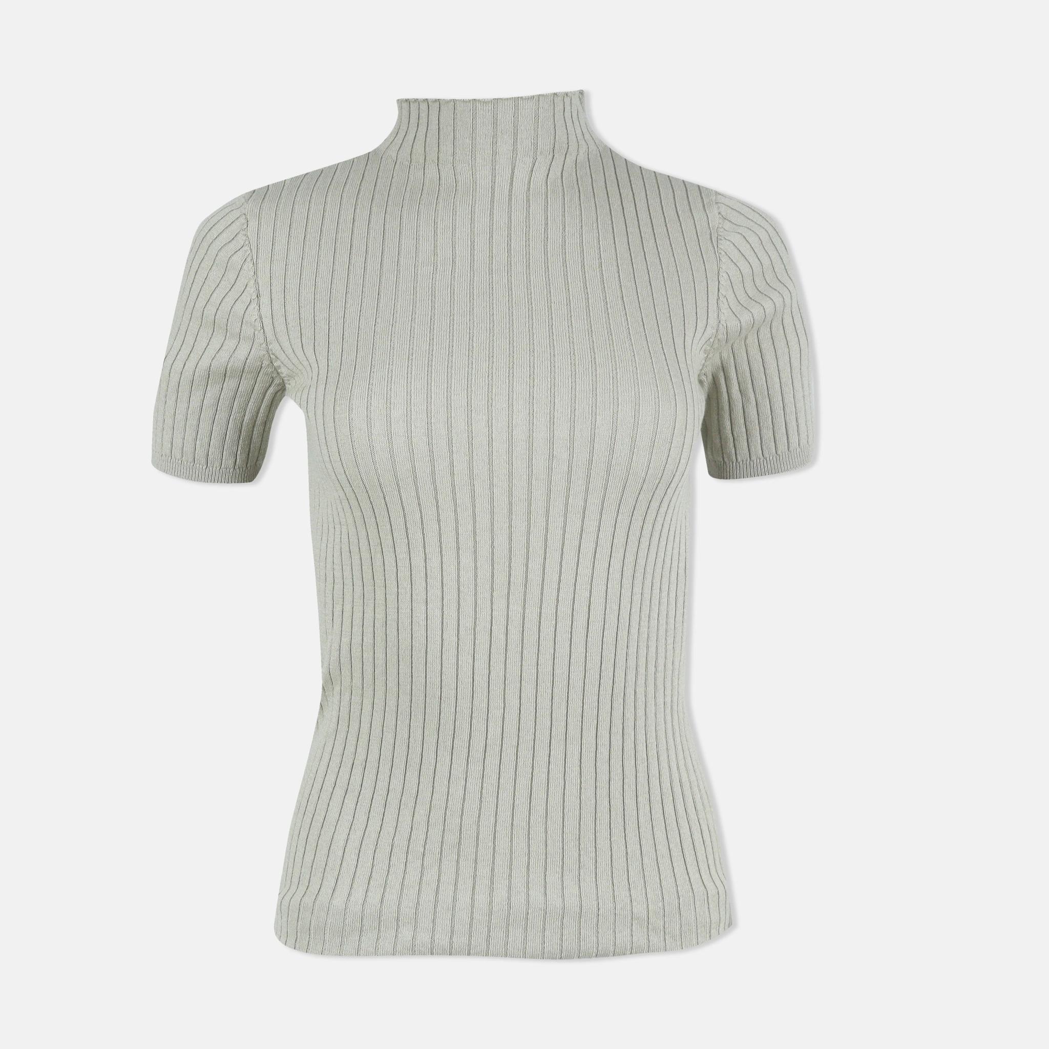 بلوفر محبوك بكابل ورقبة وهمية product image