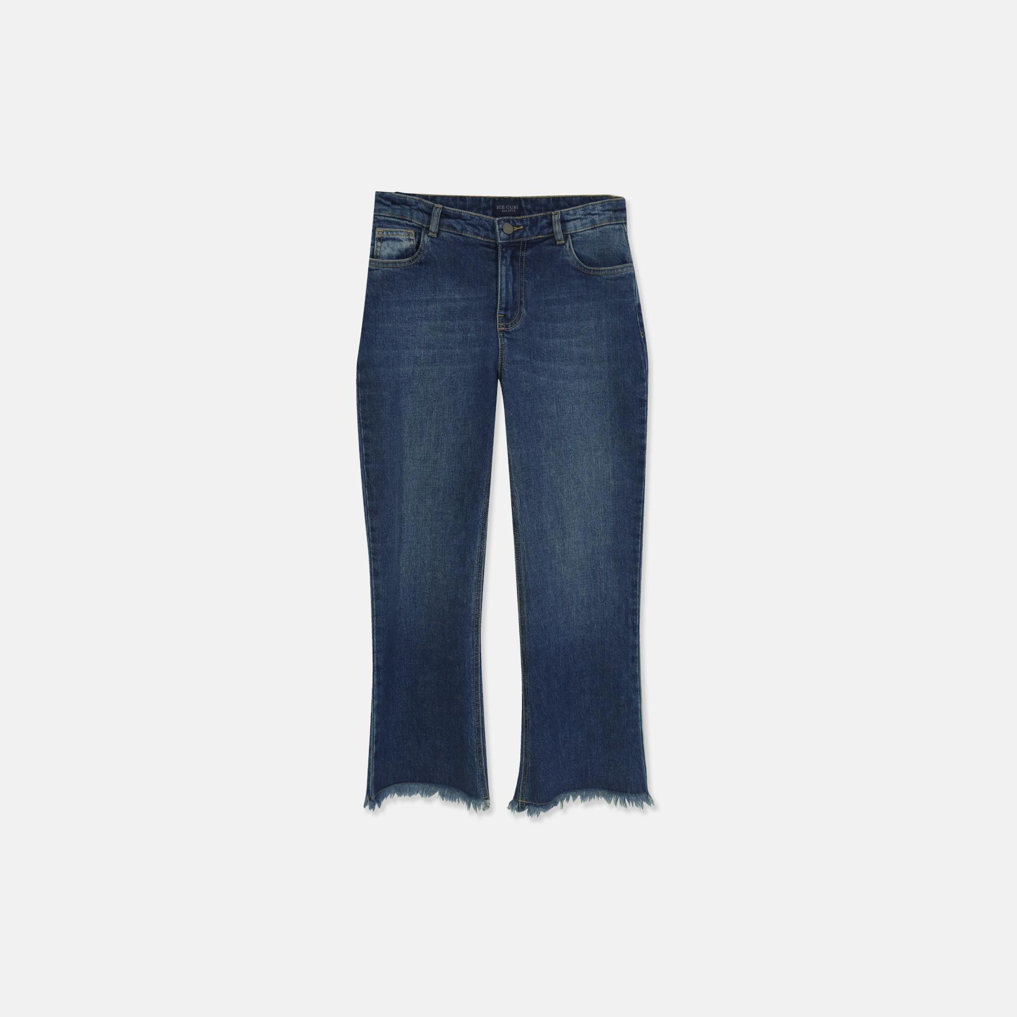 بنطال جينز مستقيم الساق من القطن المرن product image