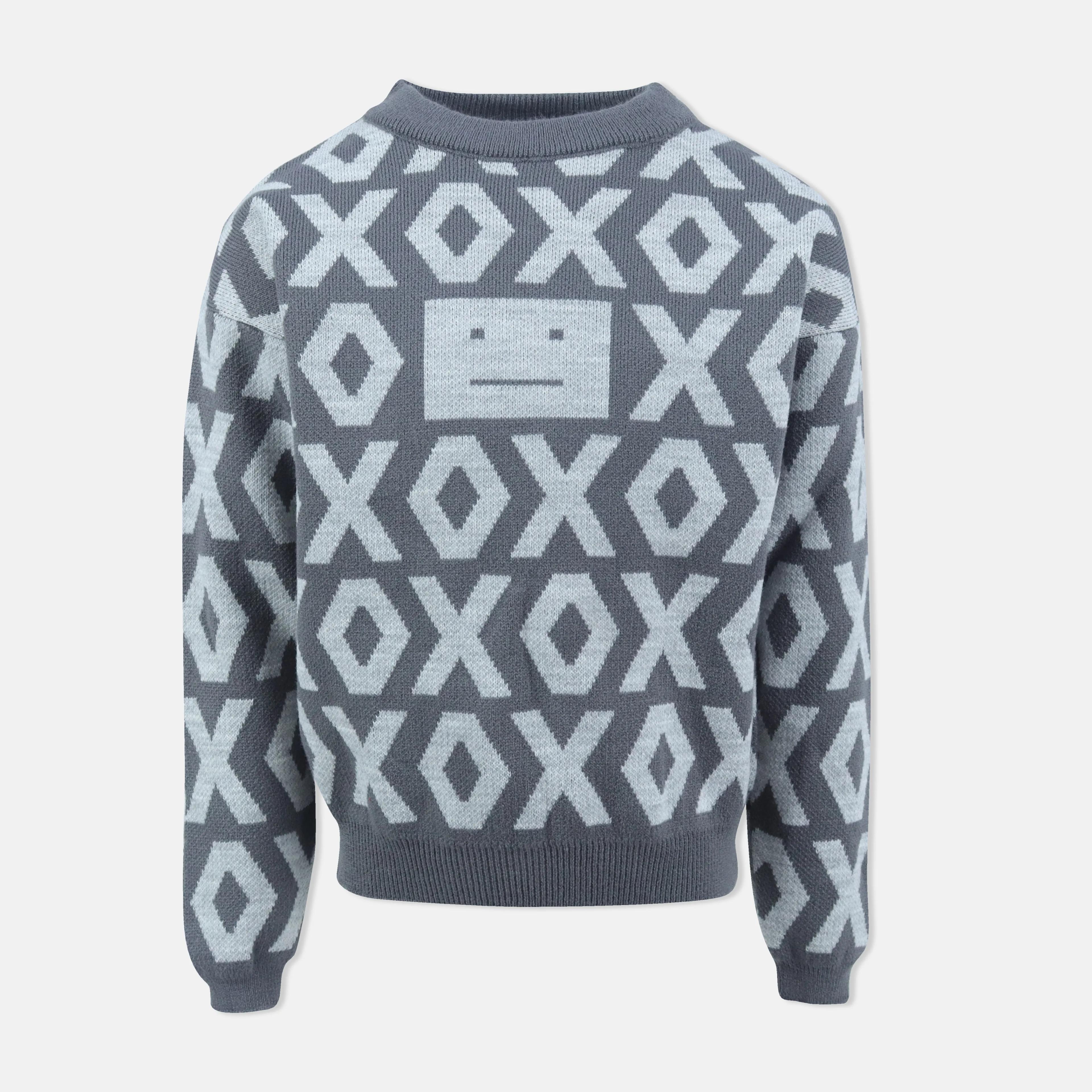 سترة جاكار محبوكة برسومات هندسية للبنات Thumbnail 1