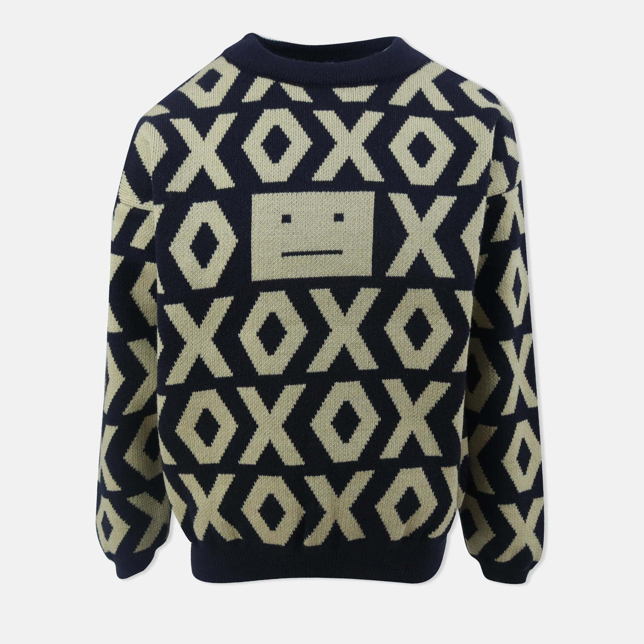 سترة جاكار محبوكة برسومات هندسية للبنات media preview 2