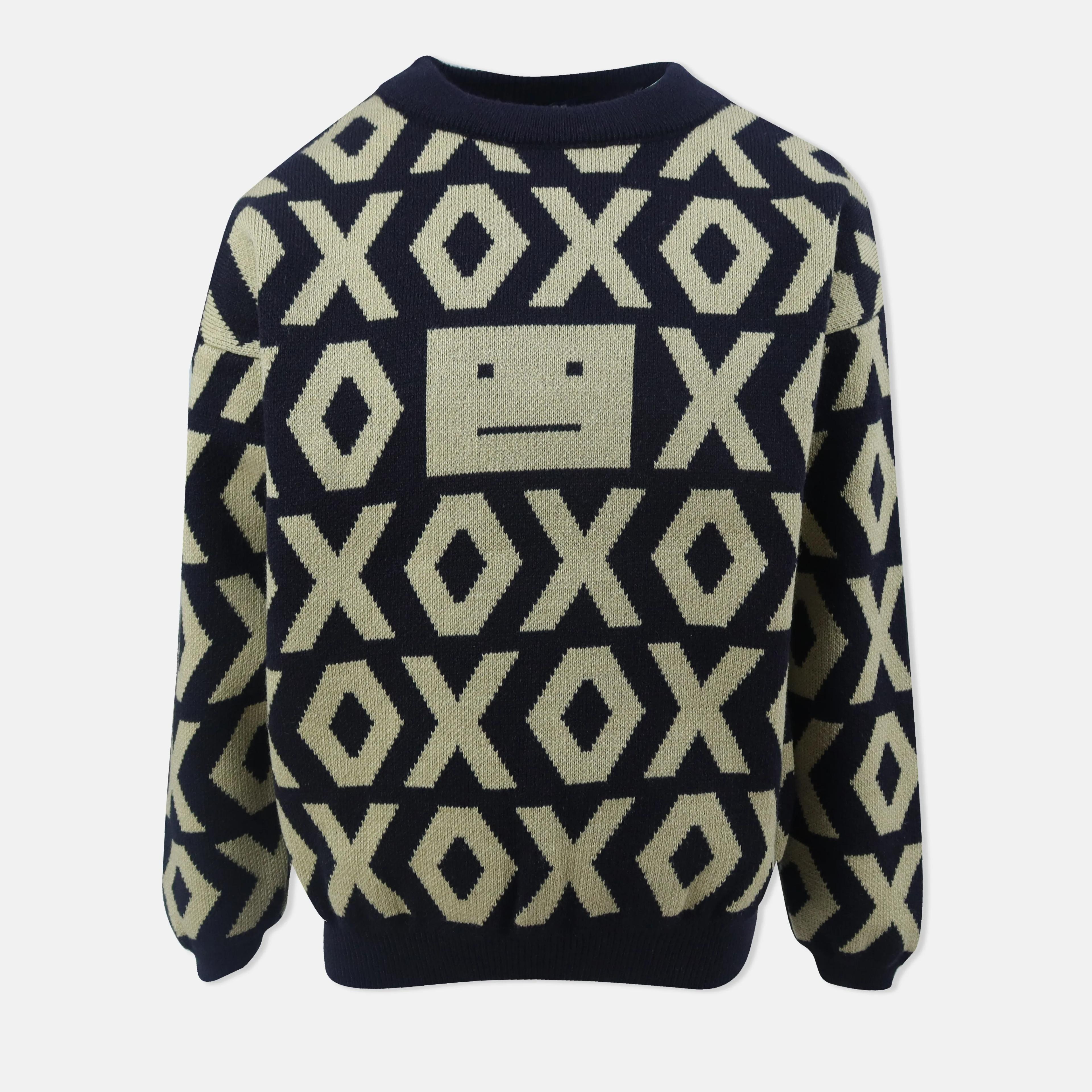 سترة جاكار محبوكة برسومات هندسية للبنات Thumbnail 2