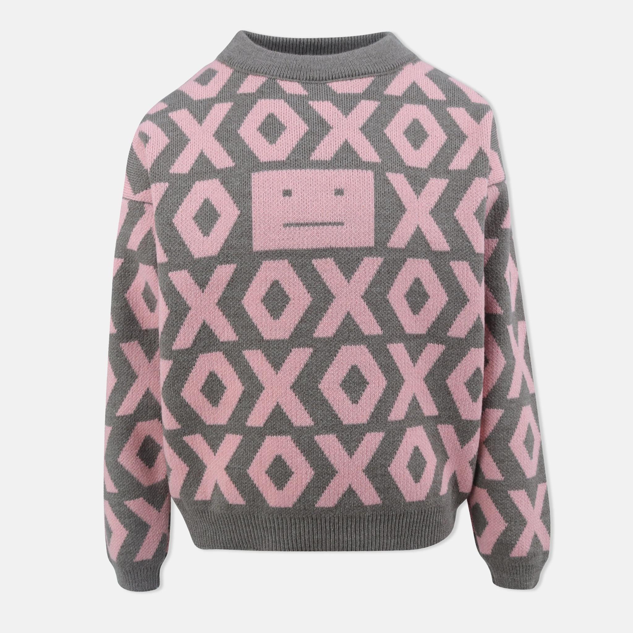 سترة جاكار محبوكة برسومات هندسية للبنات media preview 4