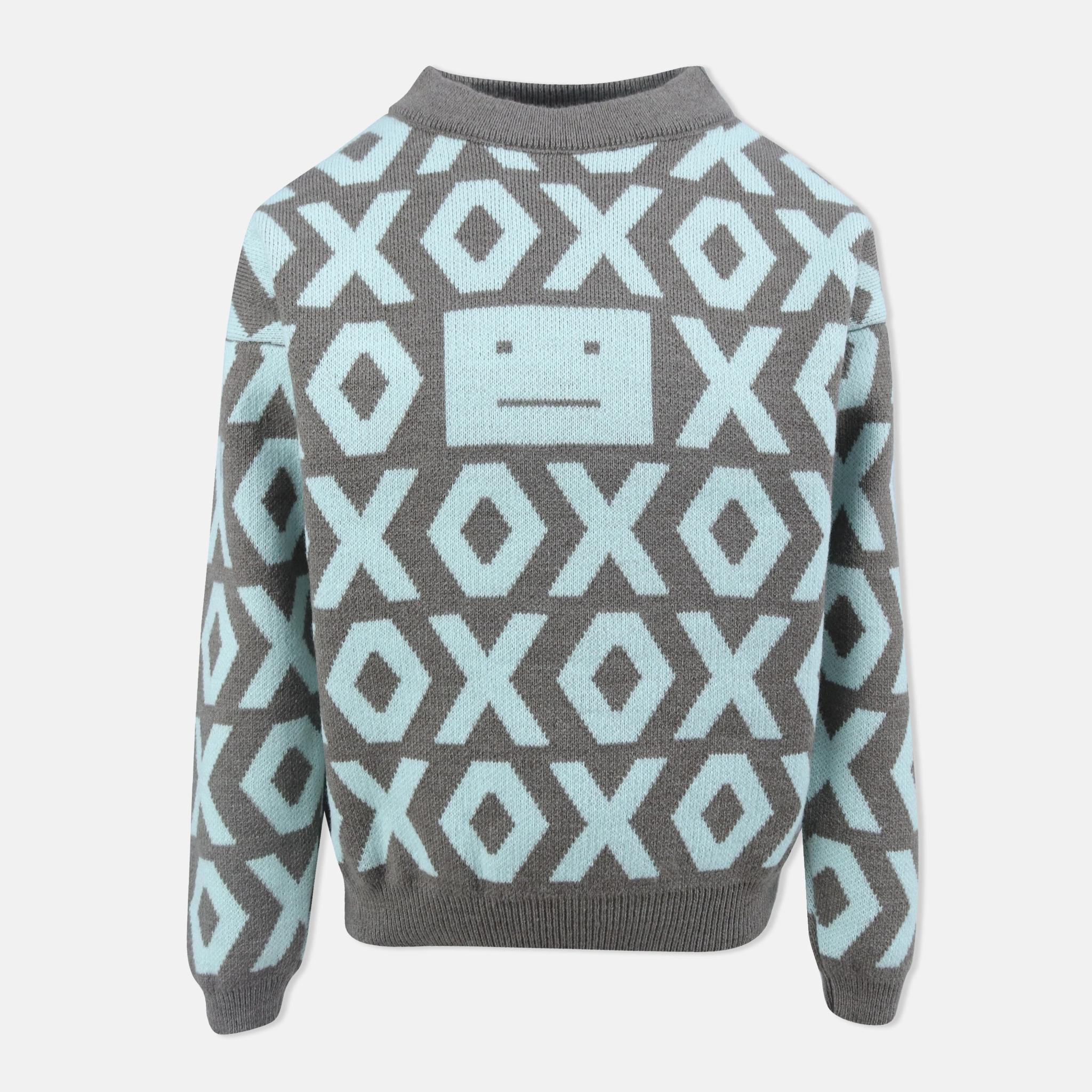 سترة جاكار محبوكة برسومات هندسية للبنات media preview 5