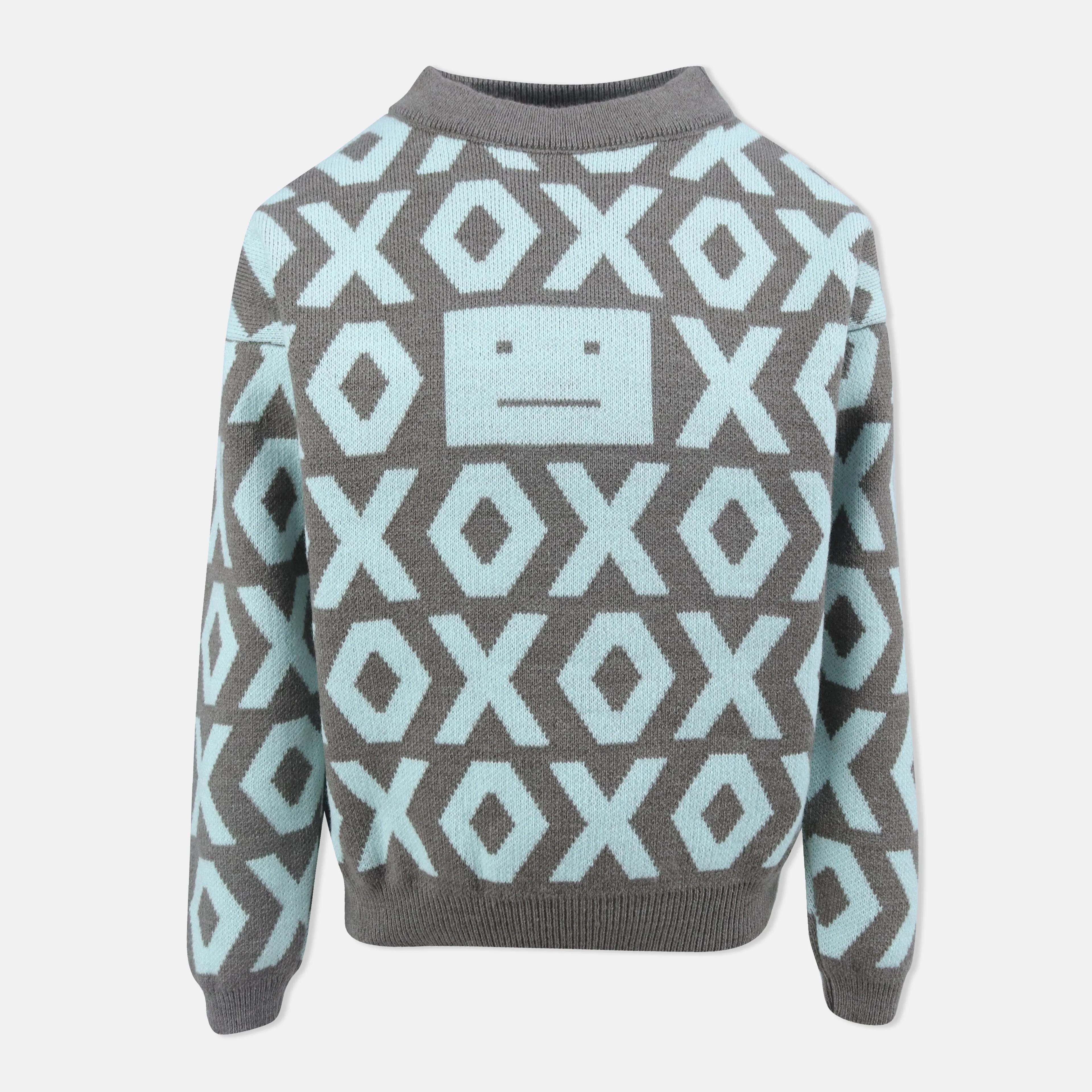 سترة جاكار محبوكة برسومات هندسية للبنات Thumbnail 5