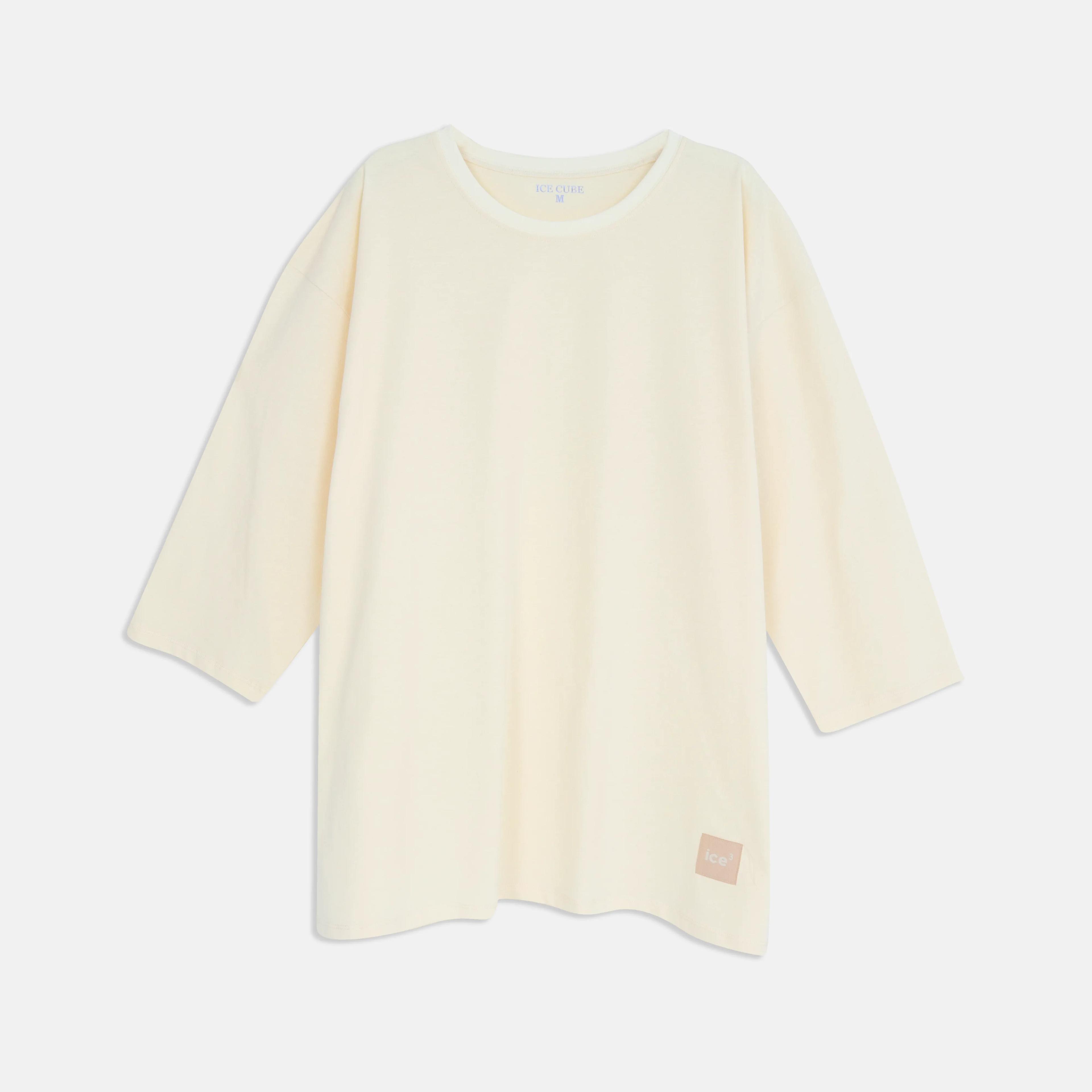 Women's Solid Color Crewneck Tee 3/4 Sleeves Thumbnail 1