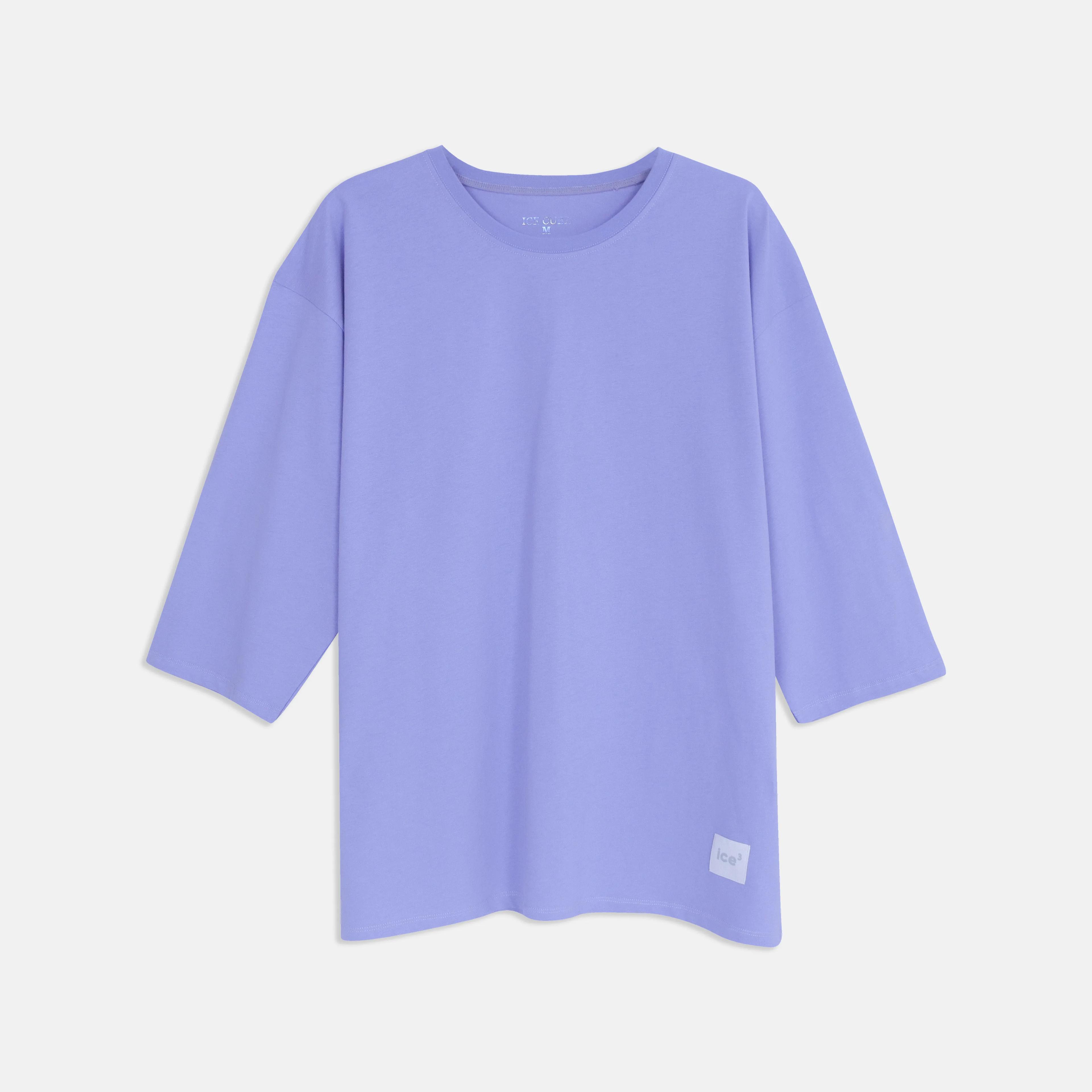 Women's Solid Color Crewneck Tee 3/4 Sleeves Thumbnail 4