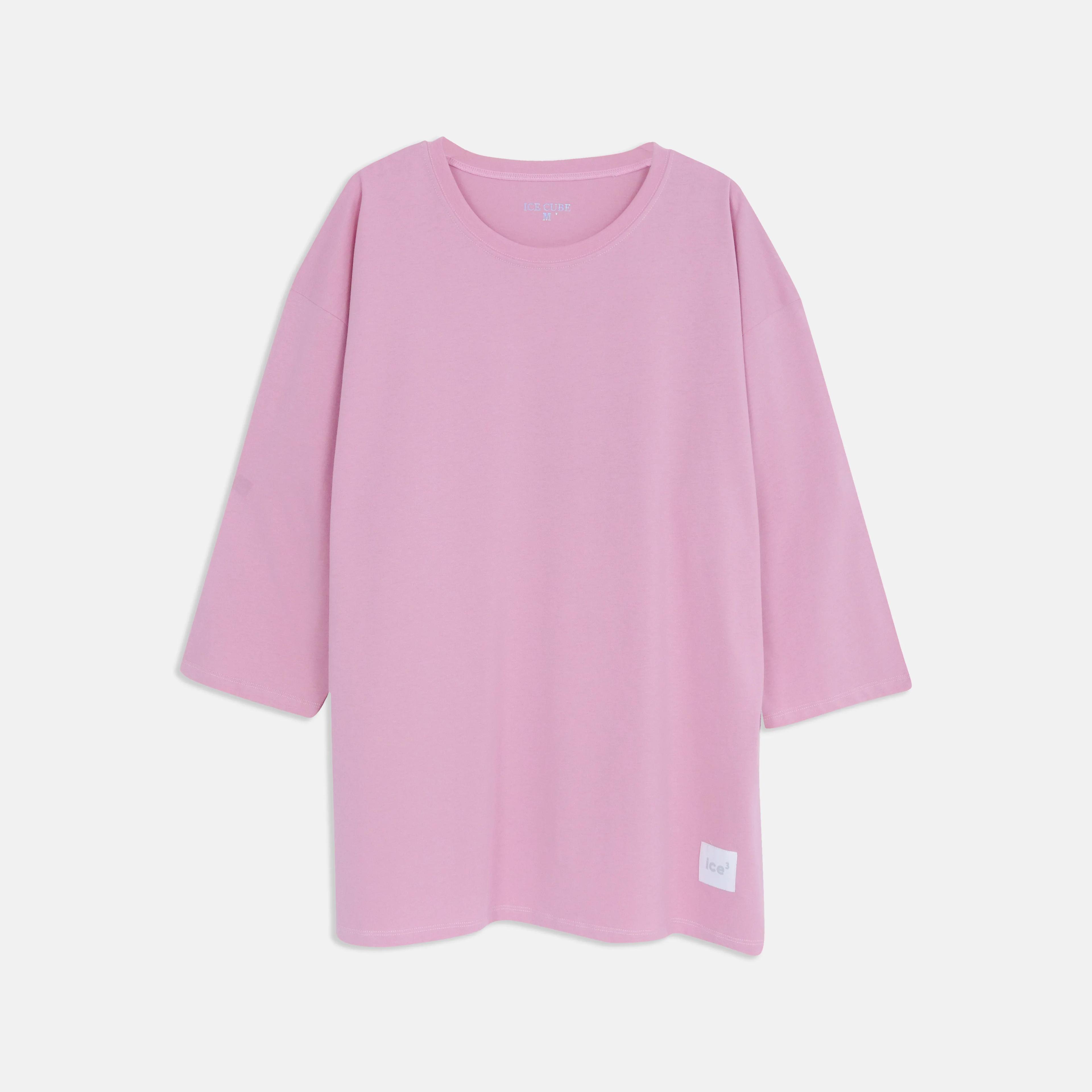 Women's Solid Color Crewneck Tee 3/4 Sleeves Thumbnail 5
